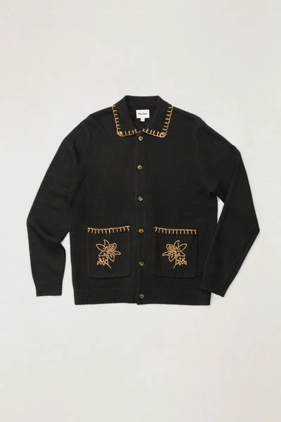Rhythm Mens Sweater Whip Stitch Button Up Knit
