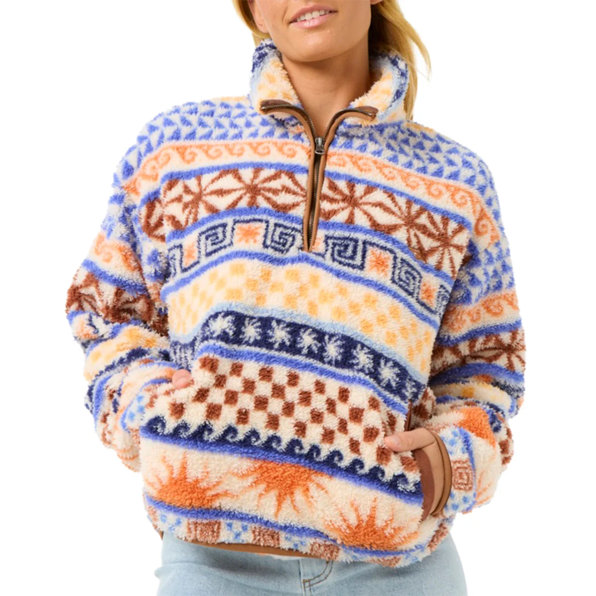 Rip Curl Women's San Carlos Half-Zip Polar Fleece Pullover Sweatshirt