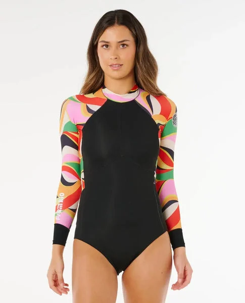 Rip Curl Womens Wetsuits G-Bomb Farm Rio Tropical Long Sleeve Back Zip Springsuit