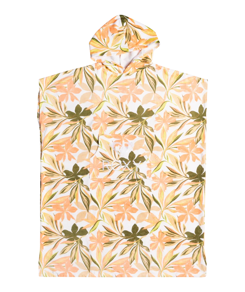 Roxy Stay Magical Printed Poncho-Bright White