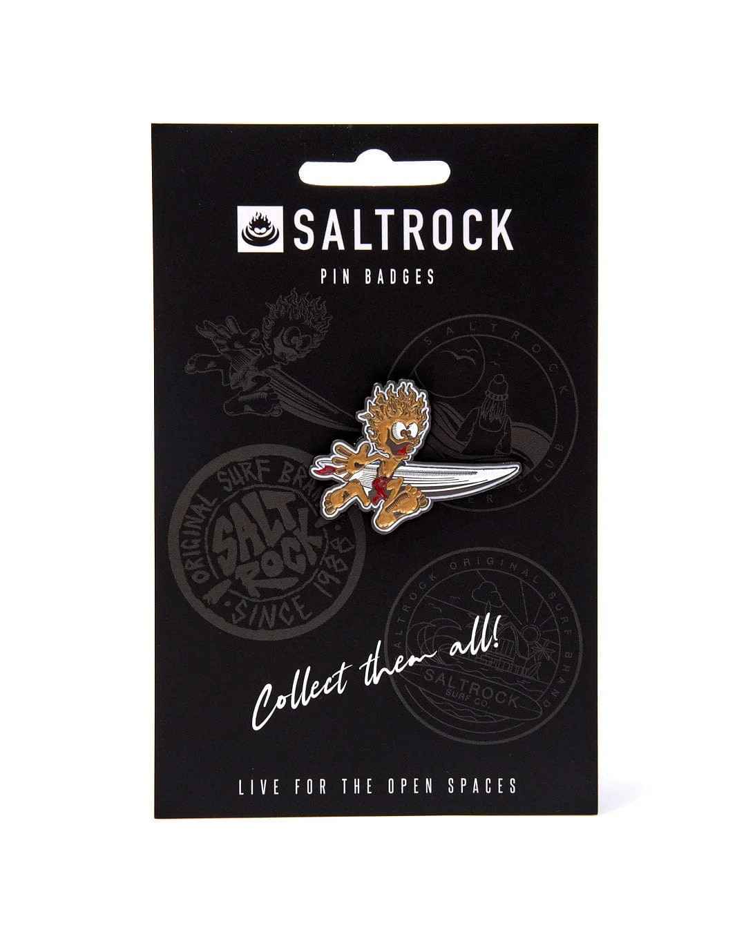 Running Man Pin Badge in Brown