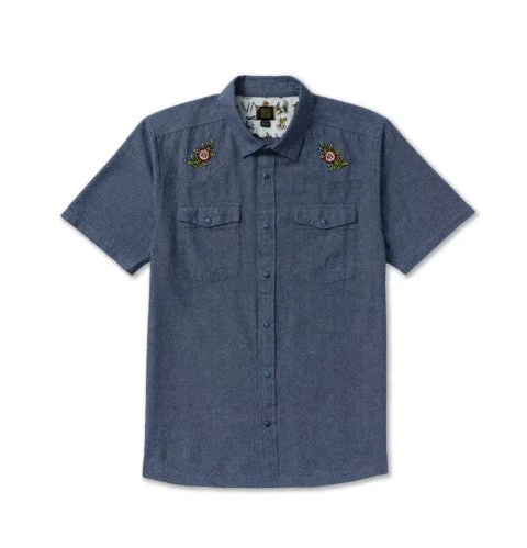RVCA Mens Woven Rosa Chambray