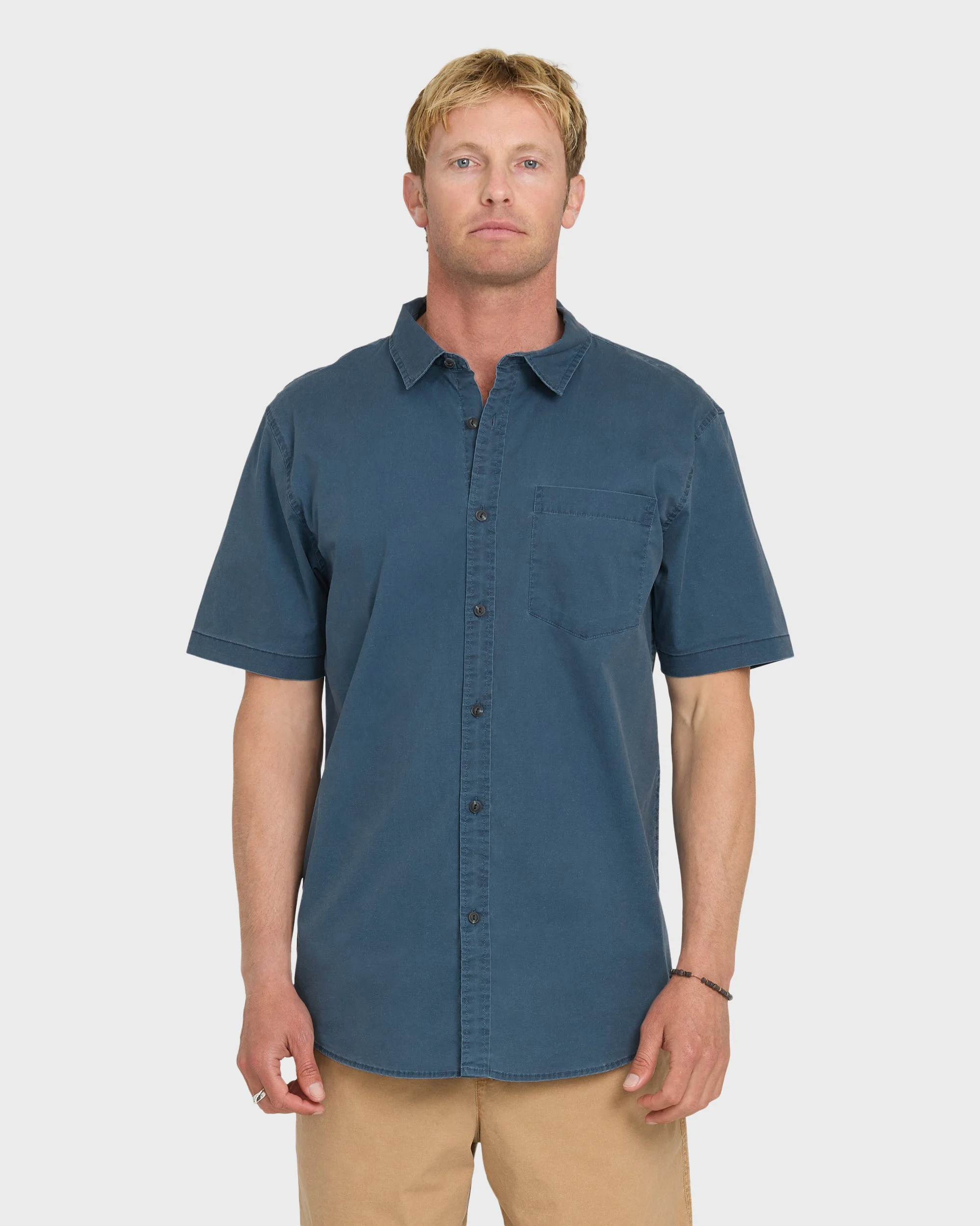 Saltwater Classic Stretch Short Sleeve Cotton Shirt - Riviera | Quiksilver
