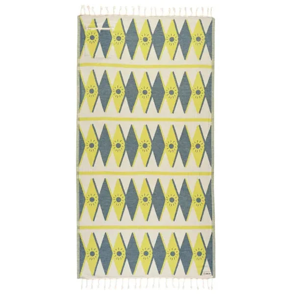 Sand Cloud Towel - Tartan with zipper pocket