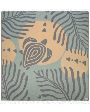 Sand CloudXlarge beach TowelCoastal Turtle