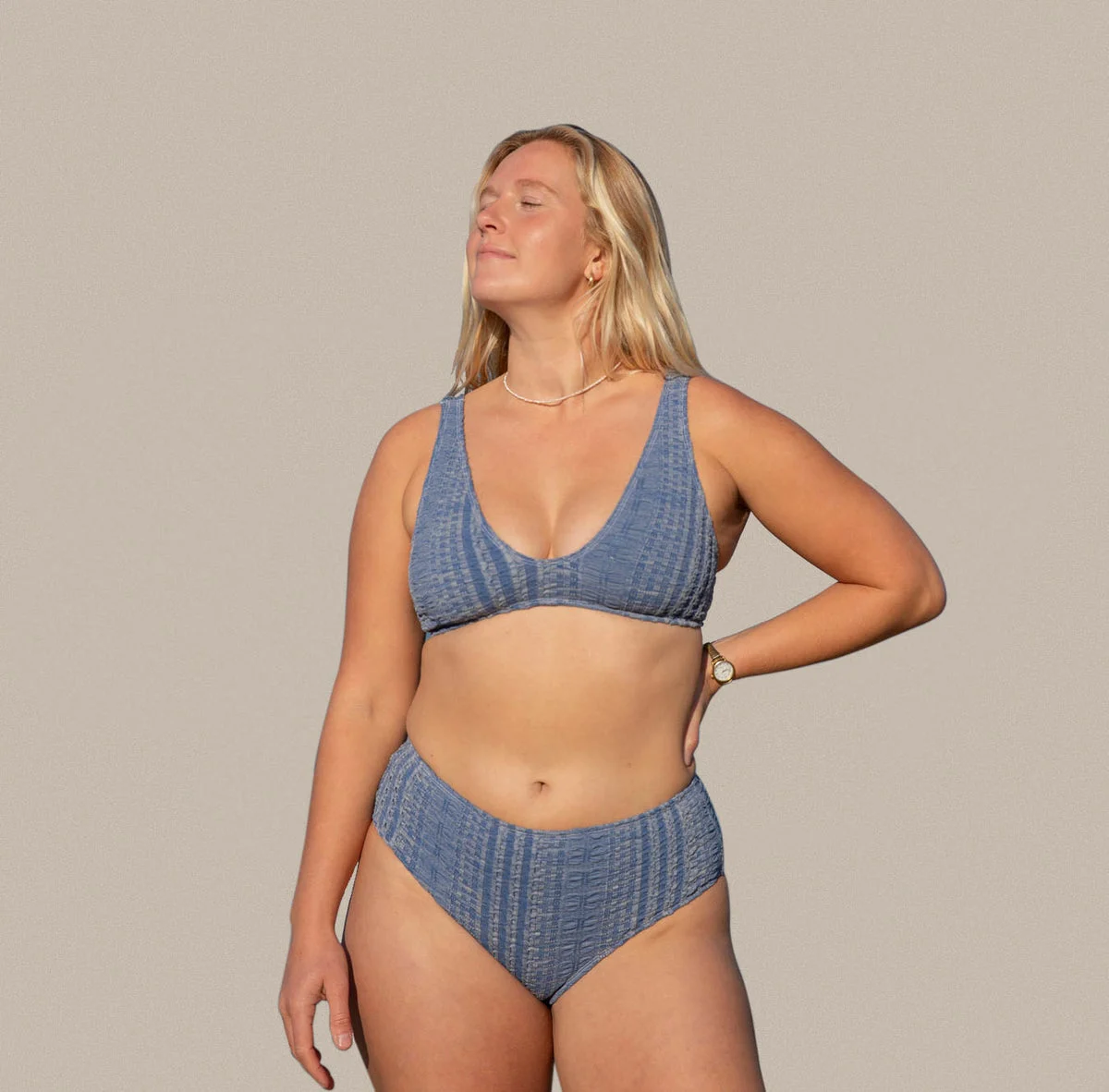 Seea Brasilia High Waist Bikini Bottom - Petra