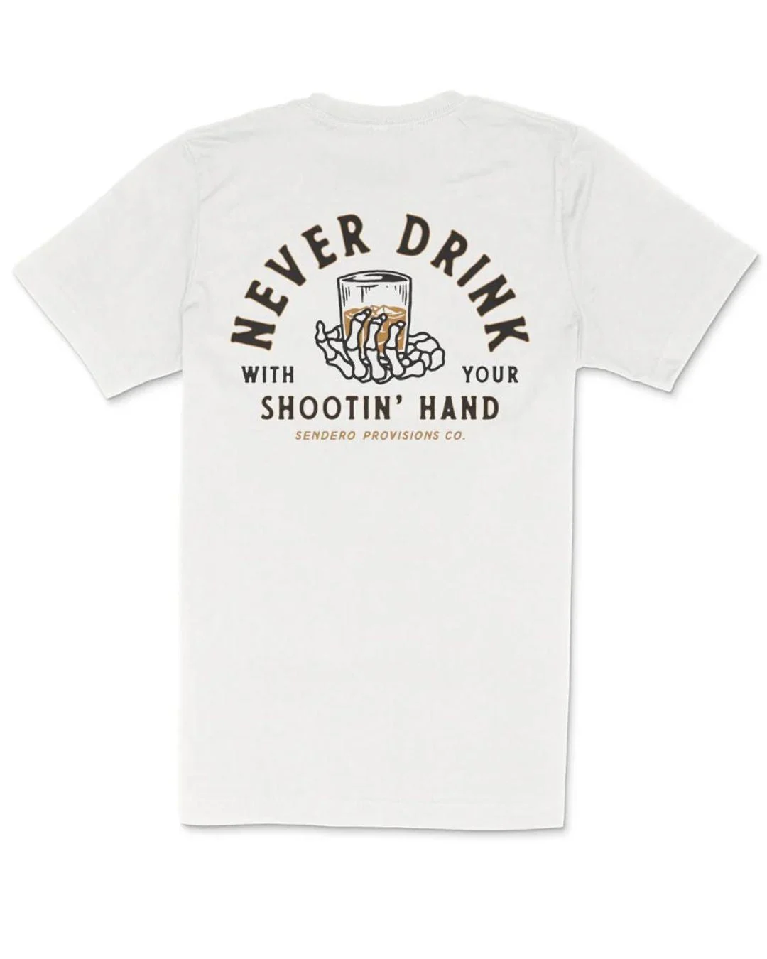 Shootin' Hand T-Shirt - Vintage White