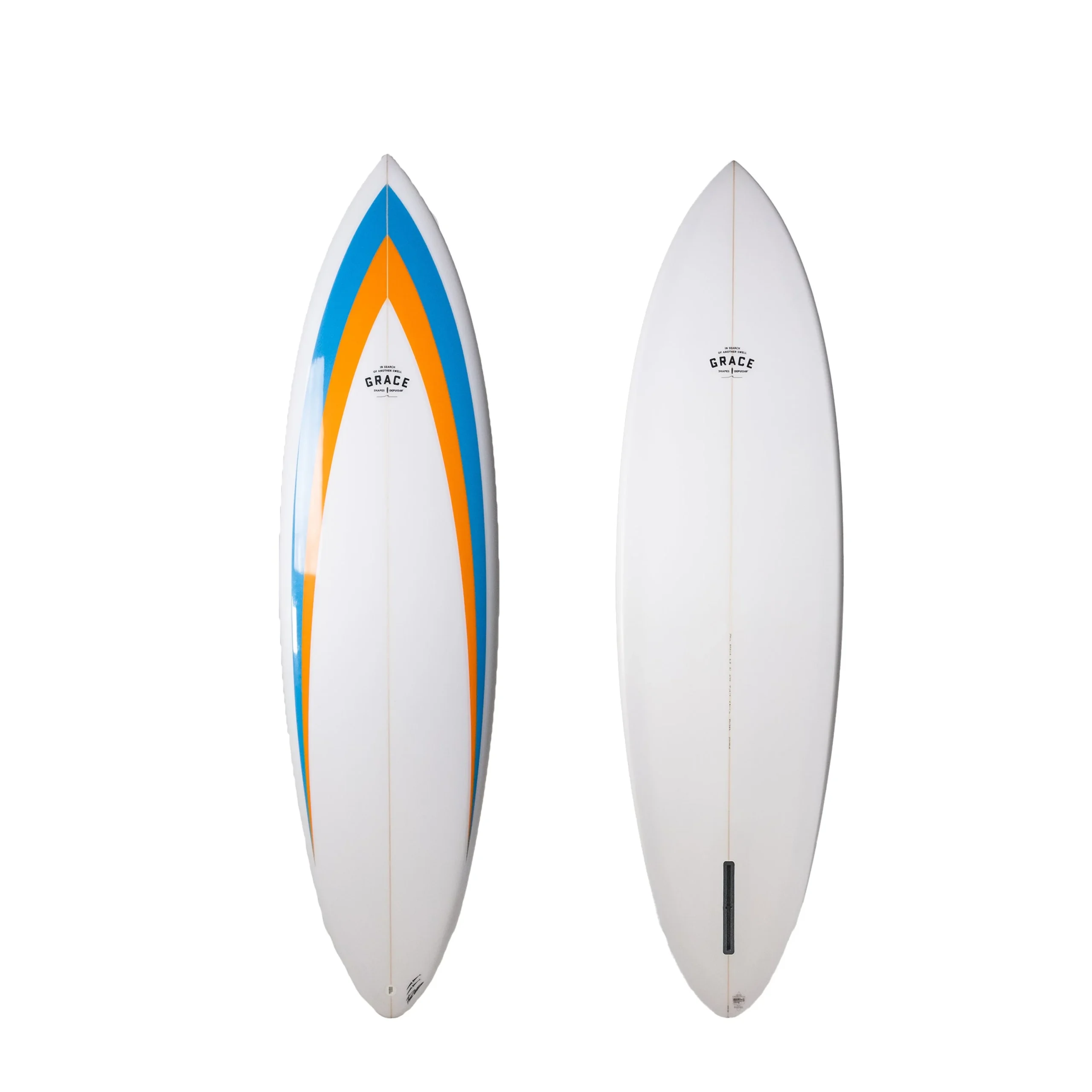 Single Fin 7'0" x 21 1/4" X3" - 47.35L, Pin, 1xFCS Longboard Fin Box, PU - ID:901984