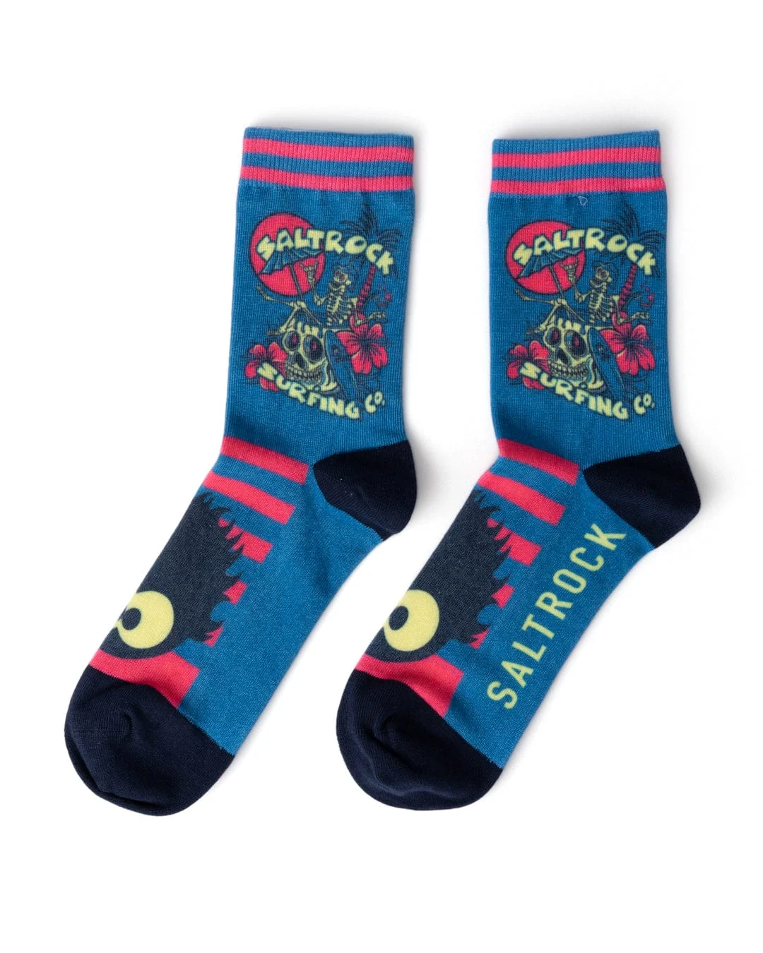 Sip 'N' Dip Kids Socks Bright Blue - Cushioned Crew Socks | Saltrock