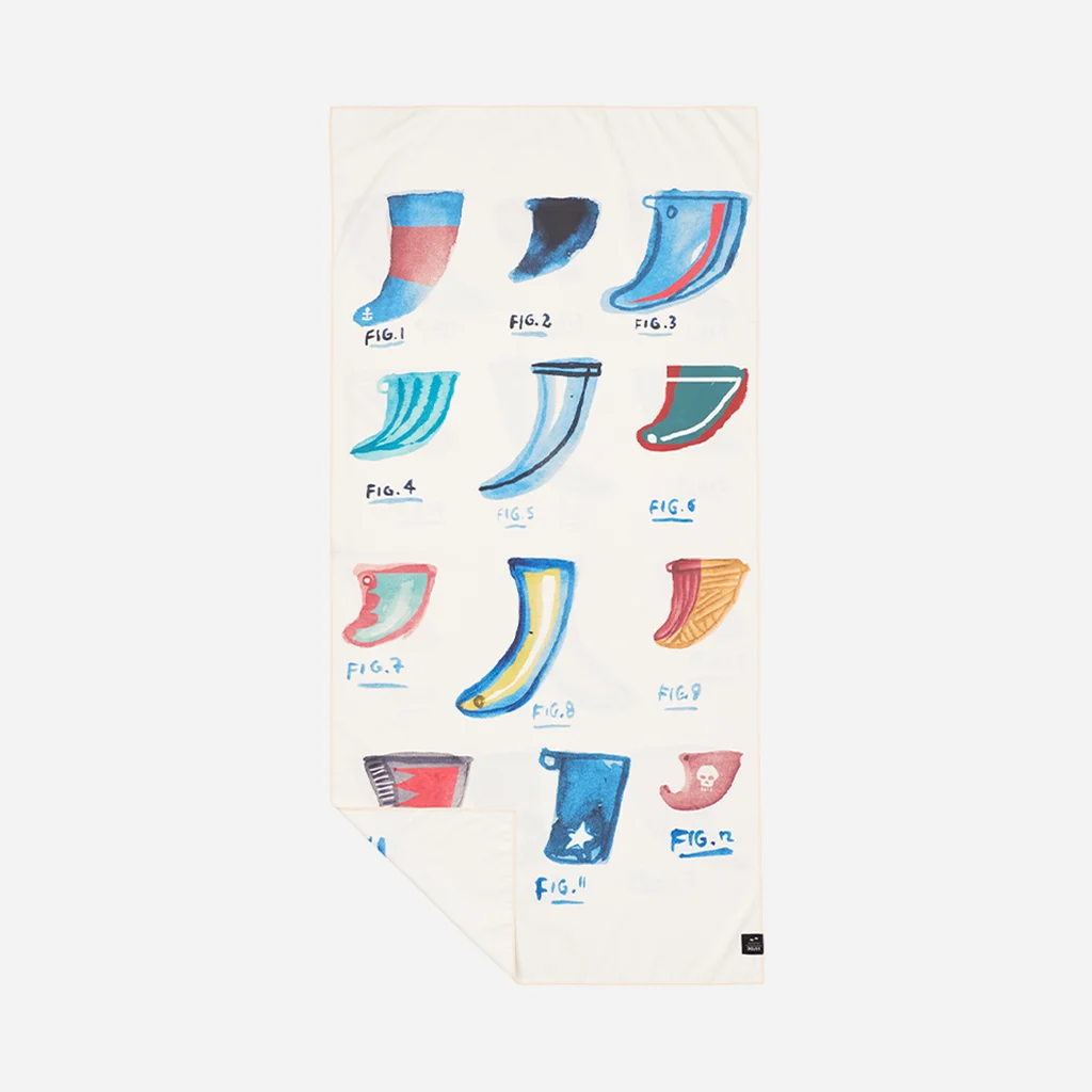 Slowtide Fins Out Quick Dry Towel-White