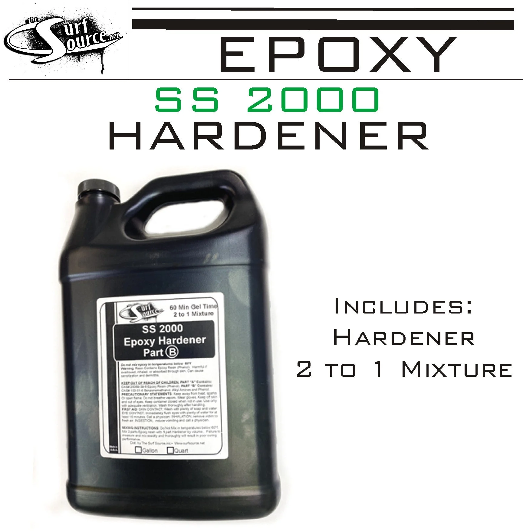 SS 2000 Epoxy Hardener Part (B) SLOW or FAST