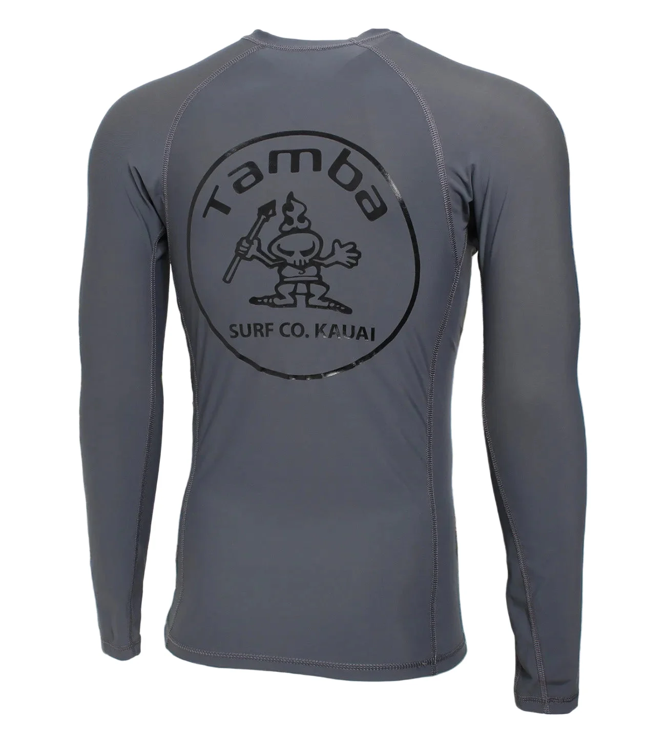 Stamp Rash Guard Long Sleeve Shirt - Charcoal