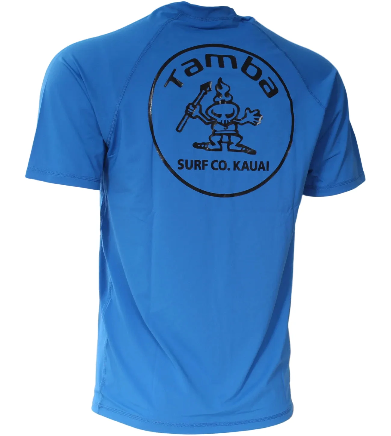 Stamp Rash Guard Short Sleeve Shirt - Blue