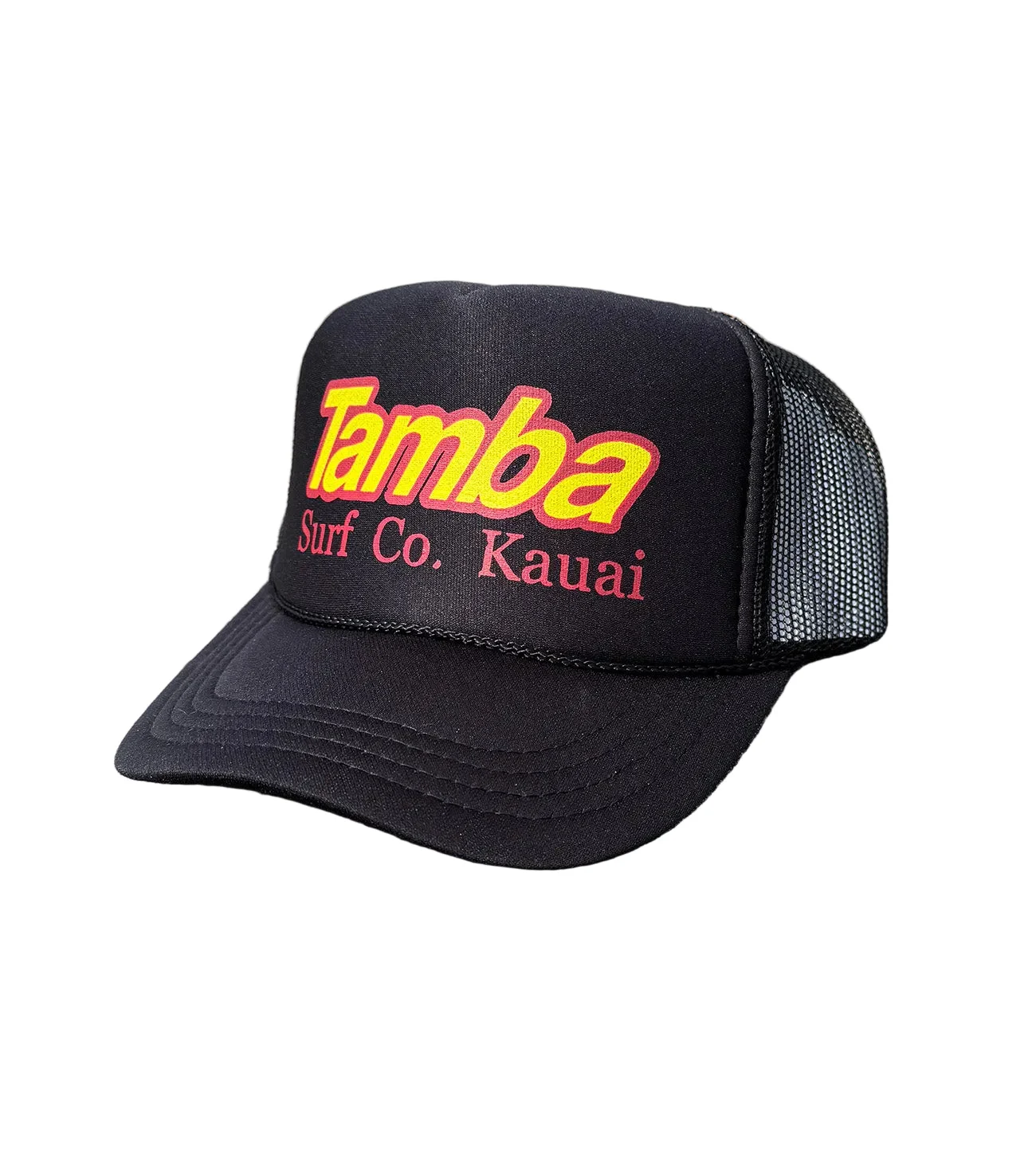Surf Co Trucker Hat YOUTH - Black/Red/Yellow