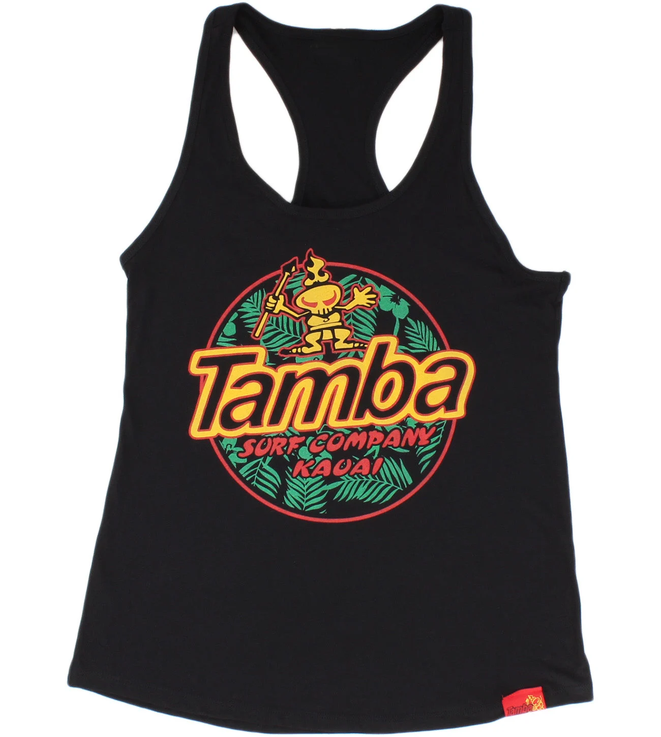 Surf Company Women's Racerback Tank Top Shirt - Black