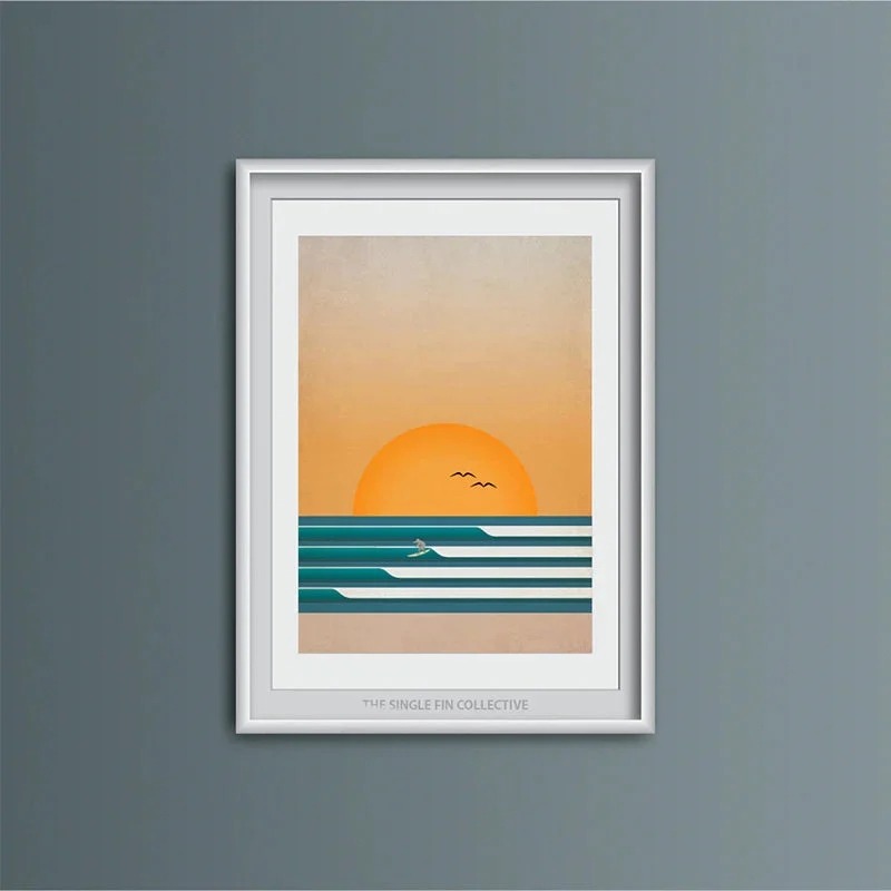 Surf Prints - Four Waves - Single Fin Co.