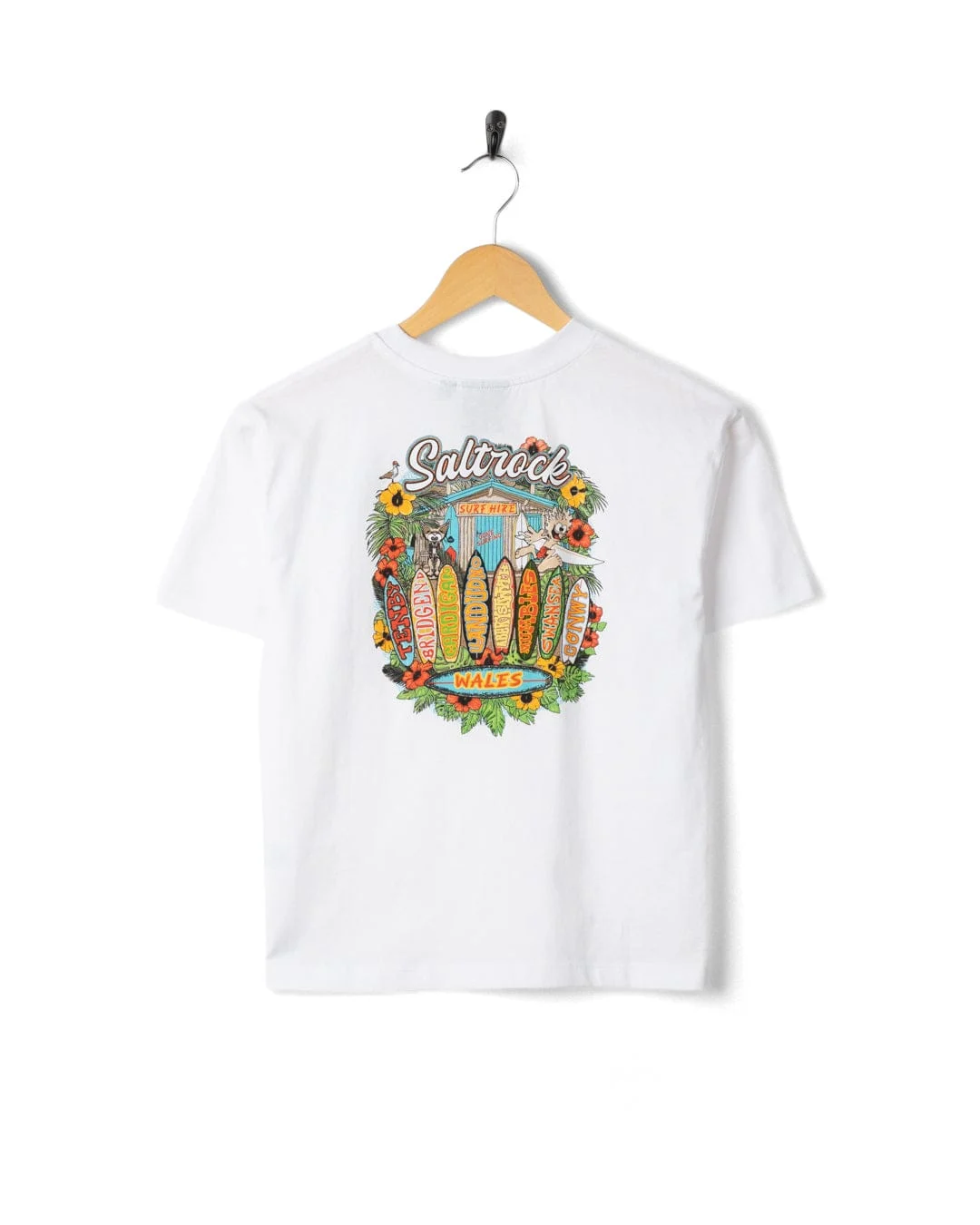 Surf Shack Devon Kids Short Sleeve T-shirt in White