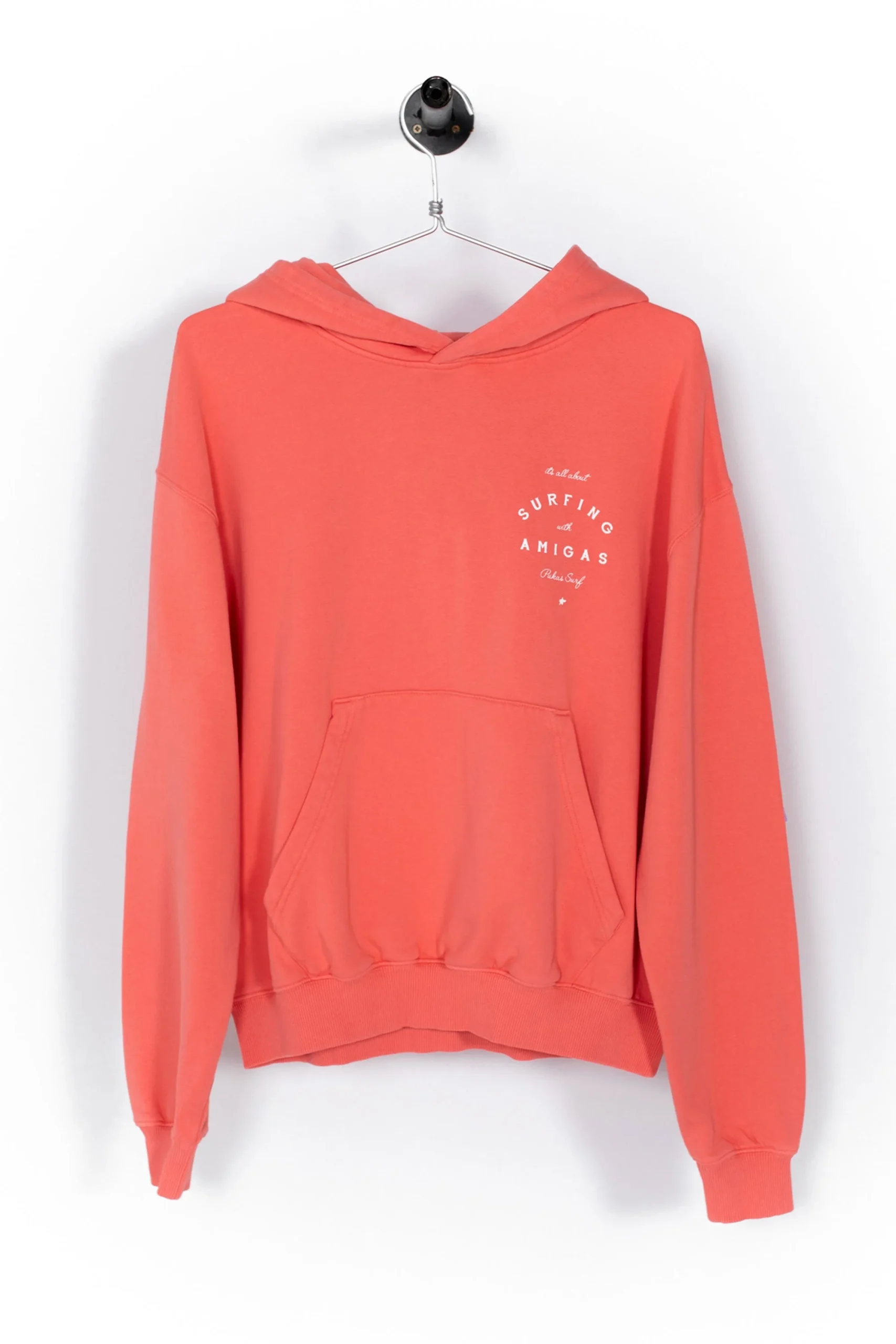 SURFING THE BASQUE COUNTRY - SURFING WITH AMIGAS HOODIE - CORAL