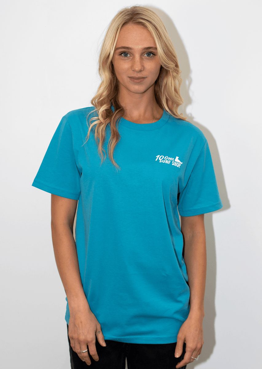 The Swirl - Unisex 10 Over Surf Premium T-Shirt - Atlantic Blue