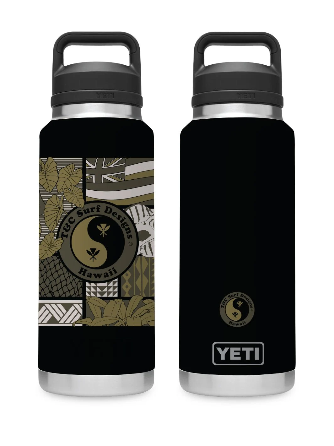 T&C Surf 36 oz Aina Rich Rambler Yeti Bottle with Chug Cap