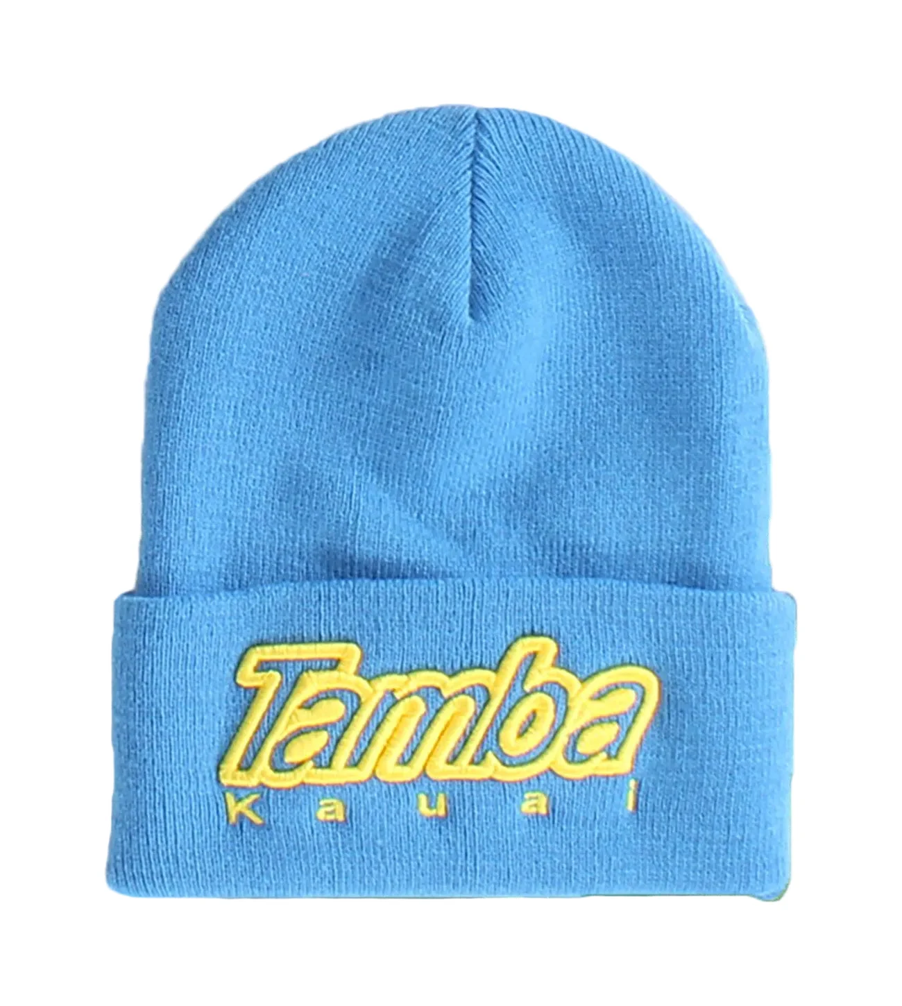 Tamba Kaua'i 3D Cuffed Beanie - Blue/Yellow