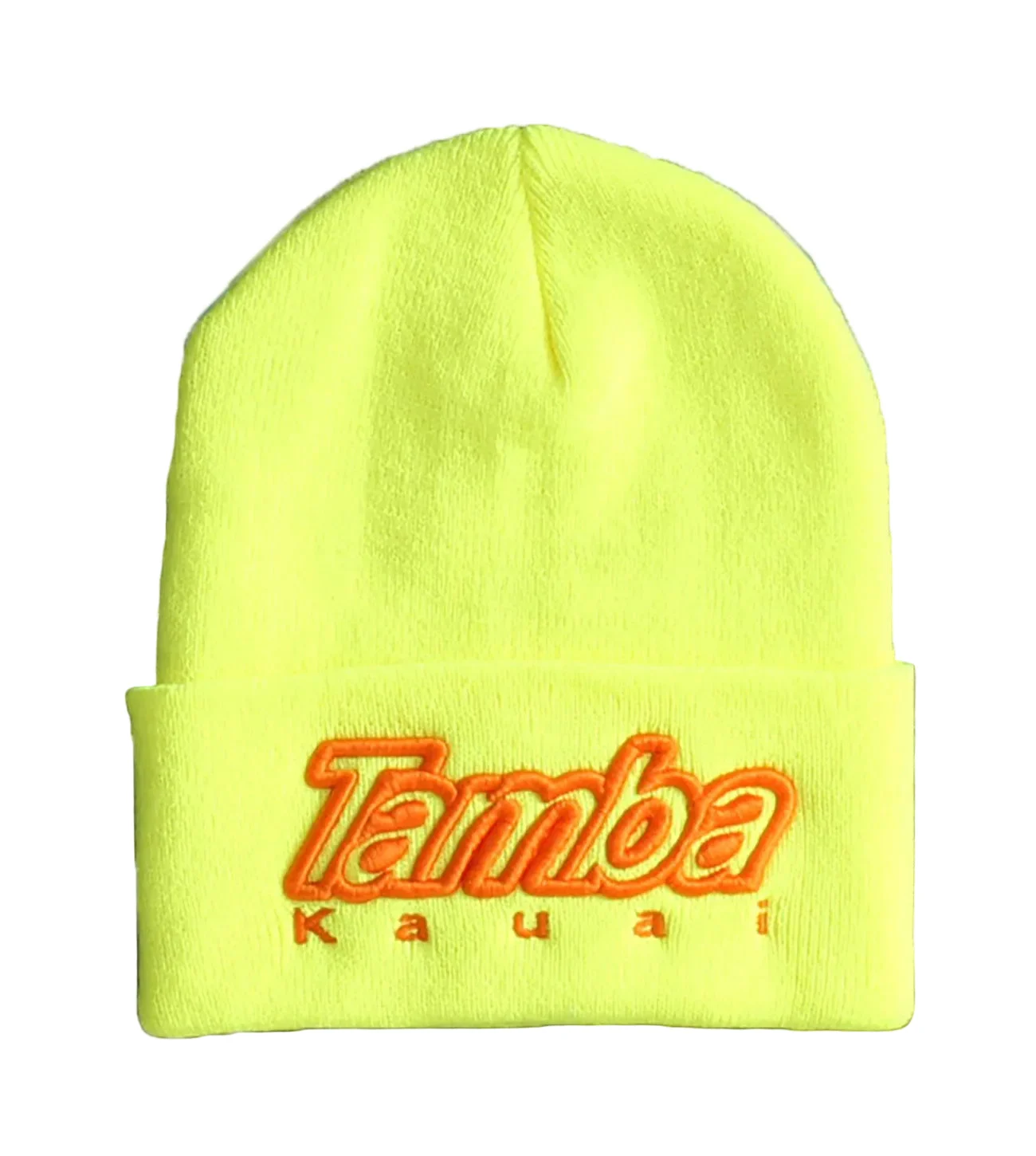 Tamba Kaua'i 3D Cuffed Beanie - Neon/Orange