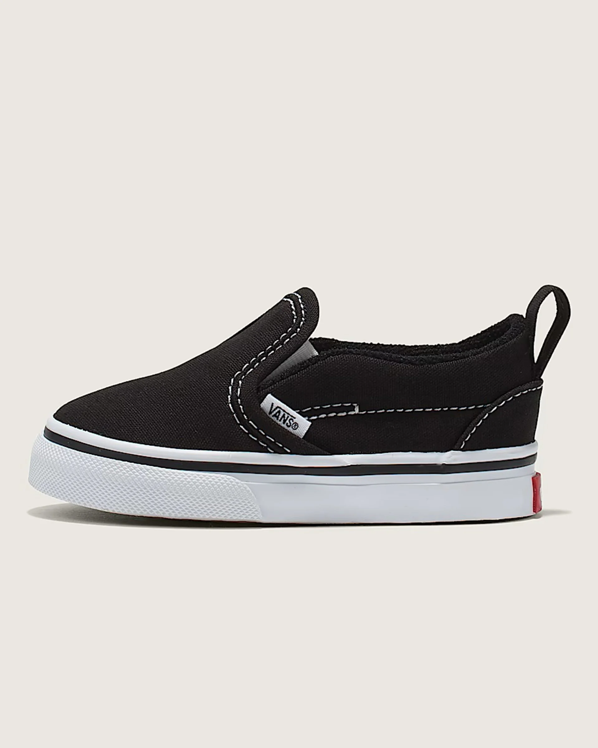 Toddlers Classic Slip-On V Shoes - Canvas Black / True White
