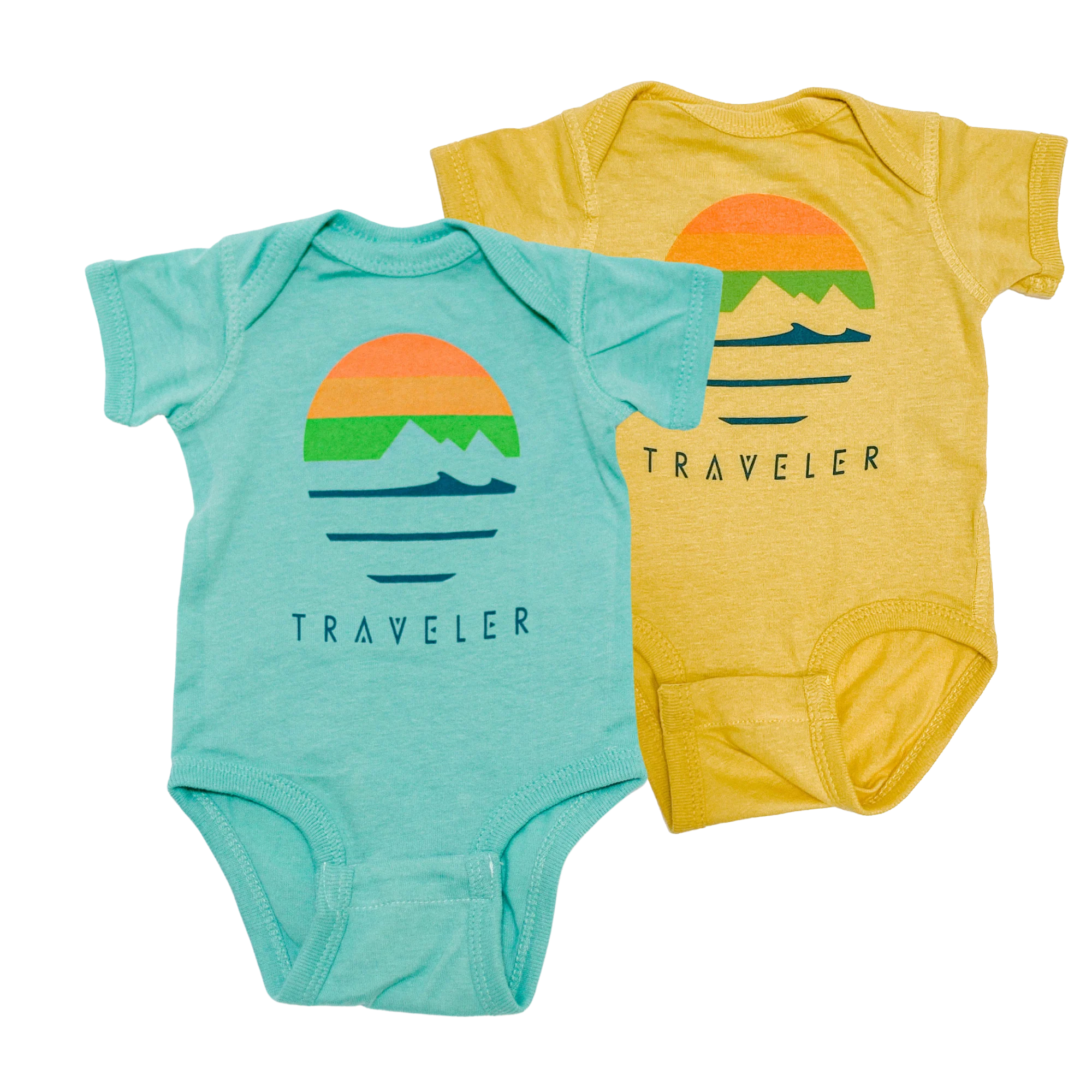 Traveler Baby Logo Onesie