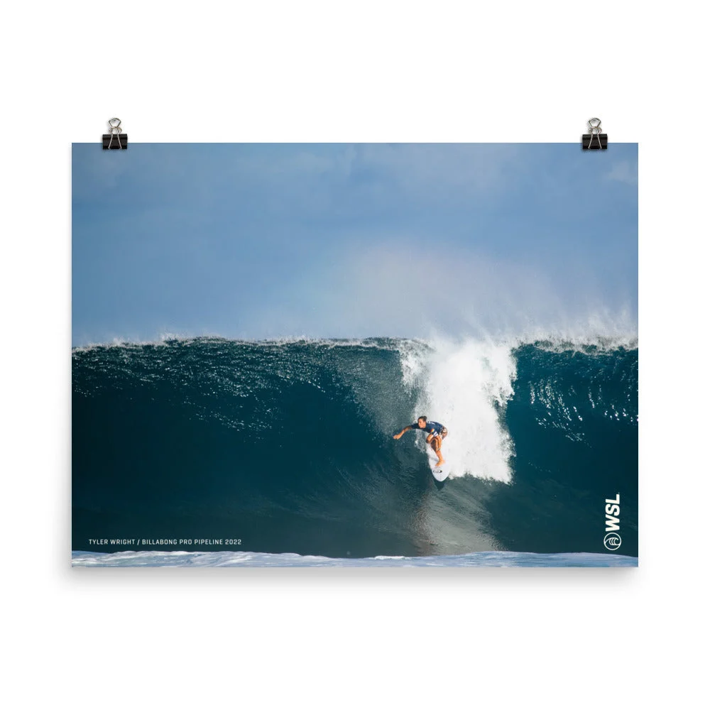 Tyler Wright Poster (Unframed): Billabong Pro Pipeline 2022