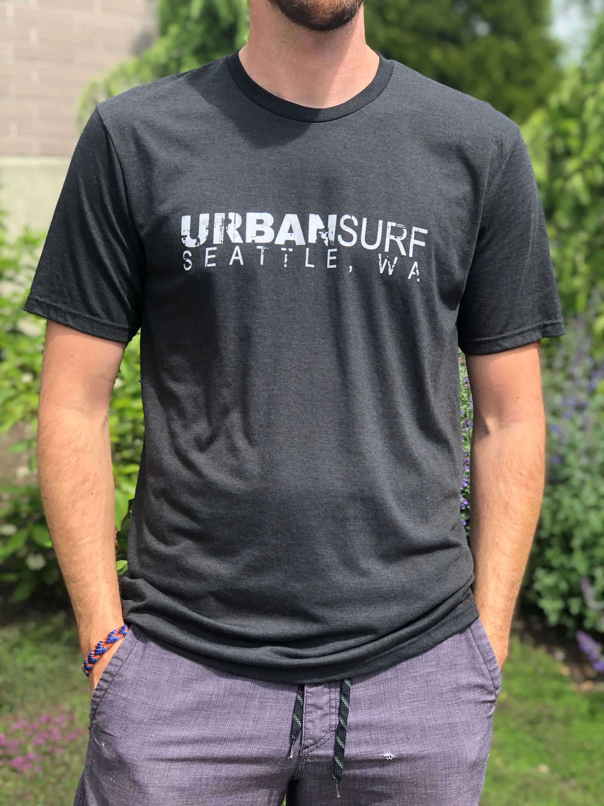 Urban Surf Tech Logo Tee - Black Frost