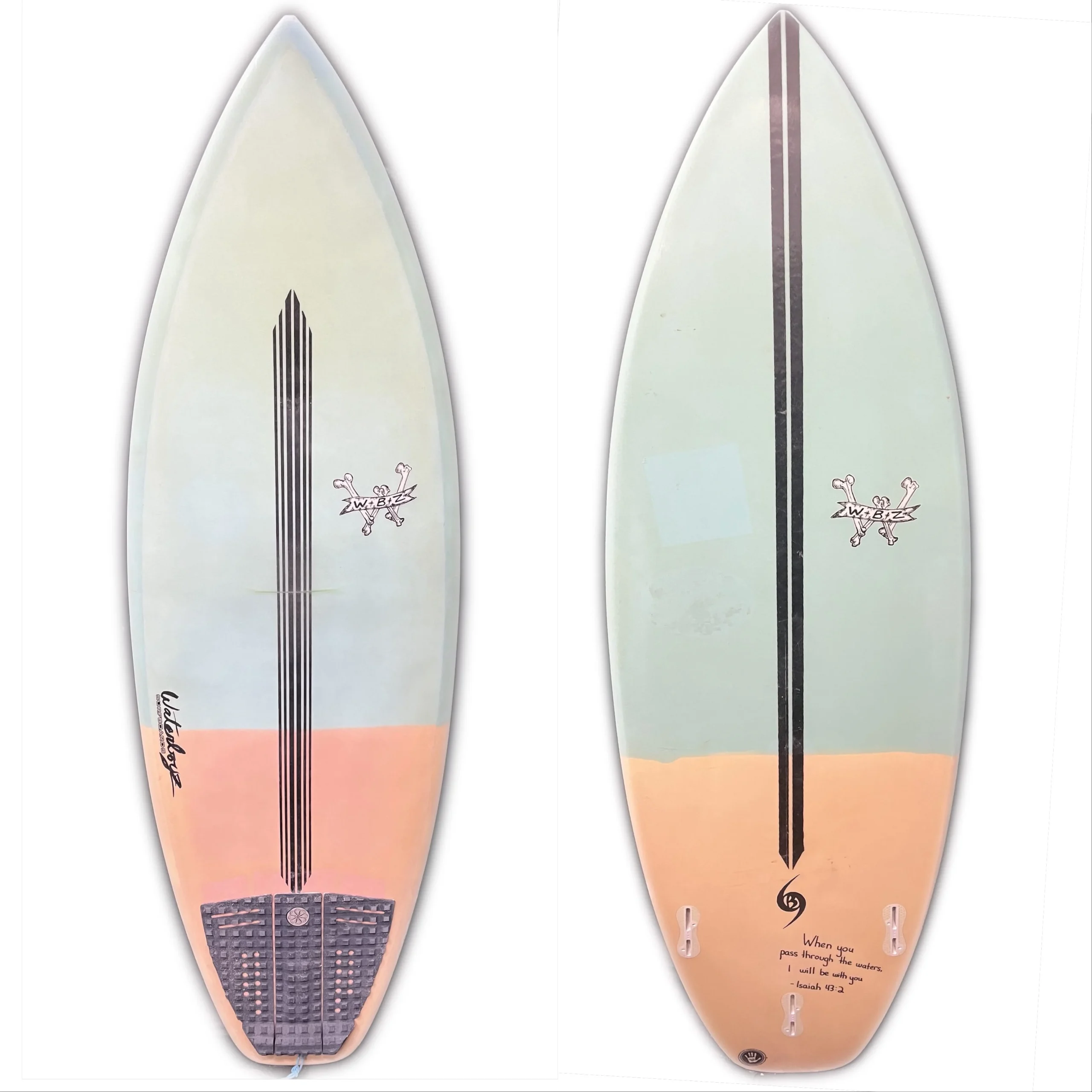 Used WBZ 5'3" Suspension Stringer Dragon Board (Pink/Blue)