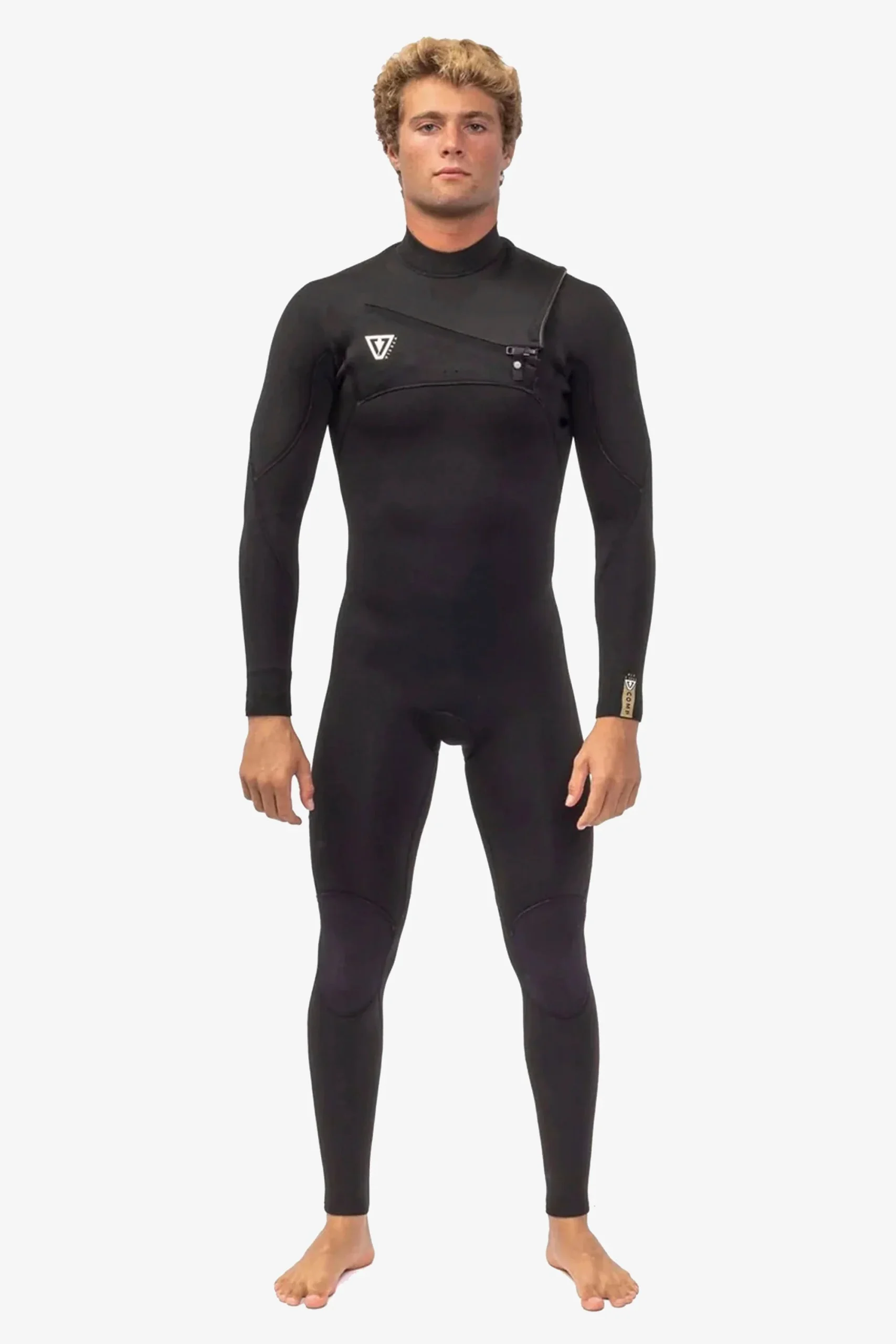 VISSLA - 7 SEAS COMP - 3/2MM - Chest zip - BLACK - MAN