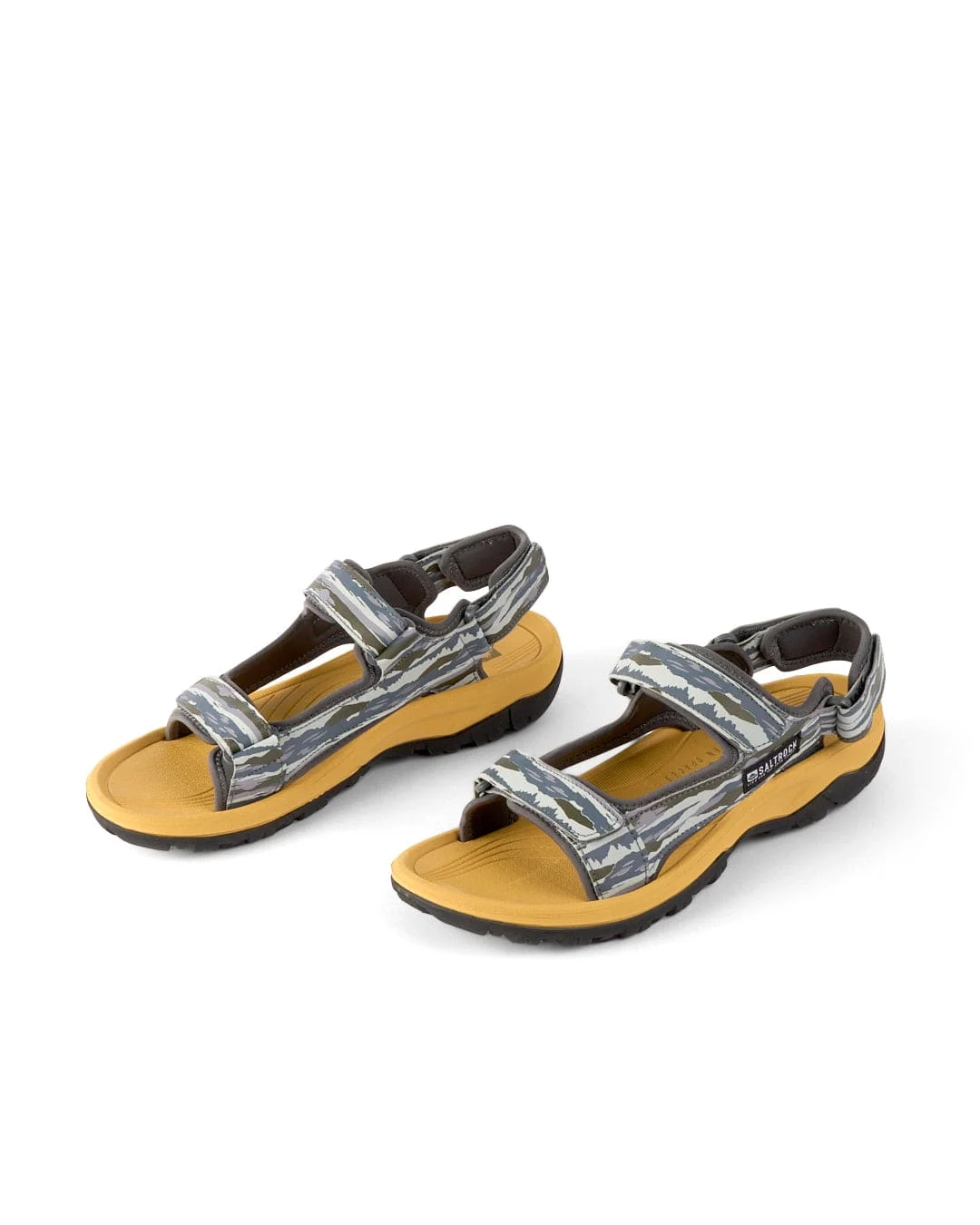 Walkabout Mens Camo Stripe Hiking Sandal in Green