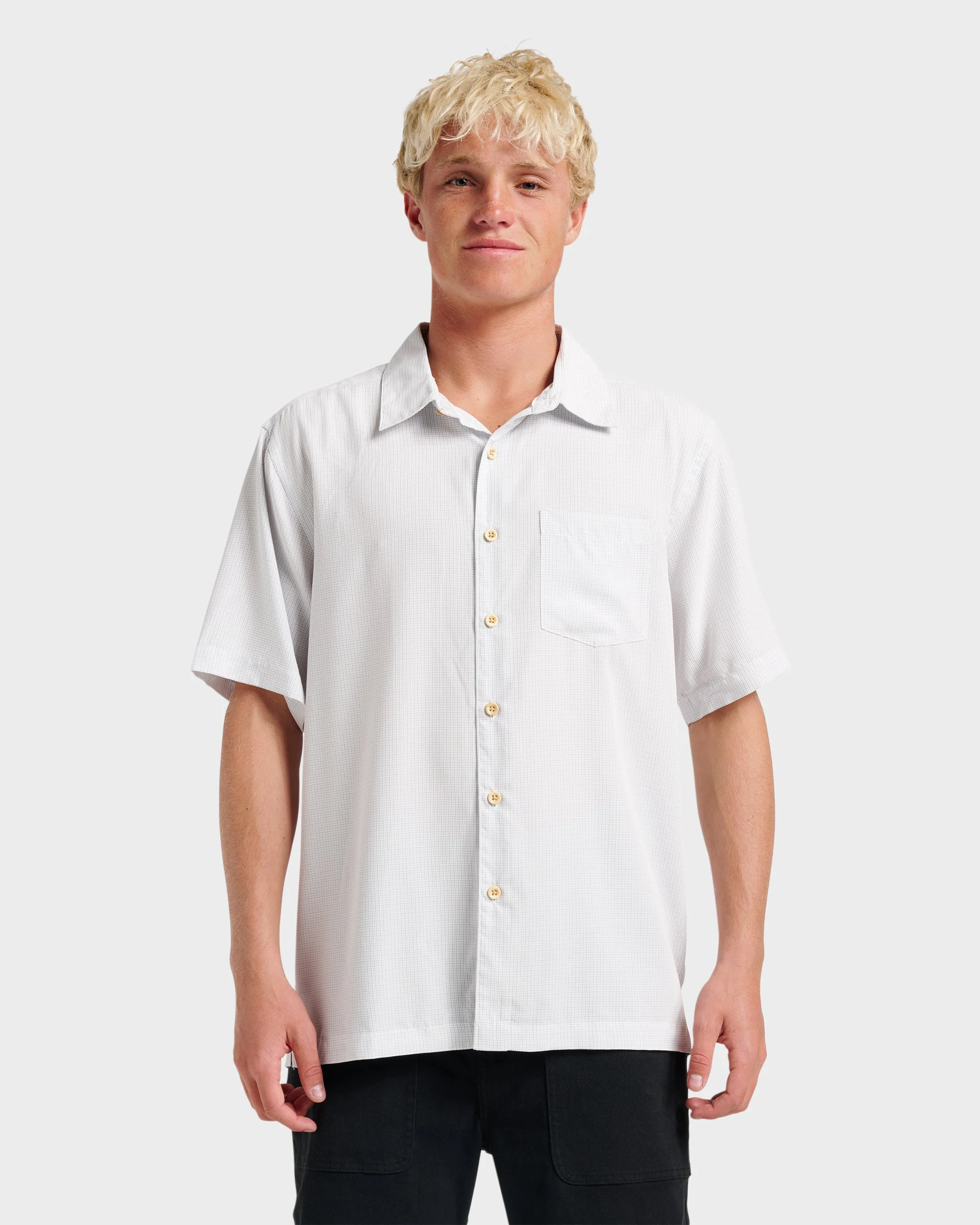 Waterman Check Out Shirt - White | Quiksilver