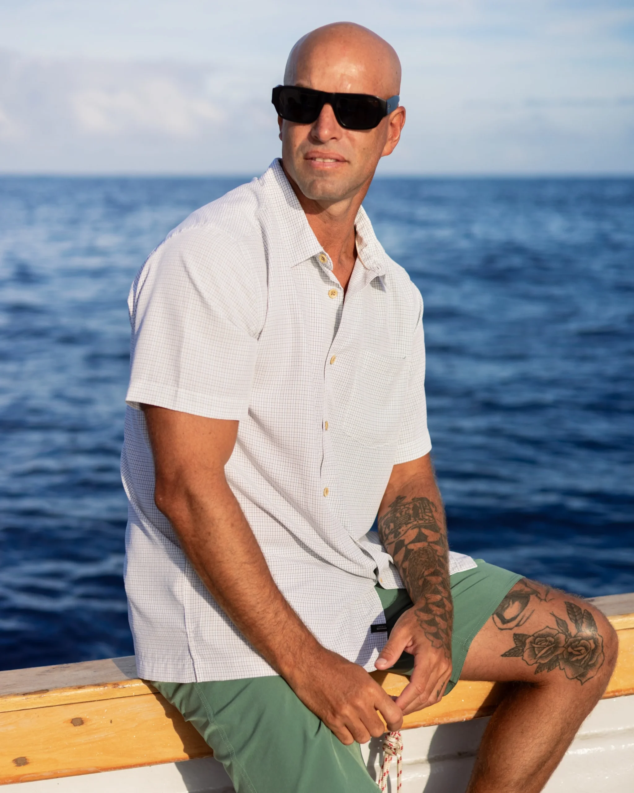Waterman Checkmate Shirt - White | Quiksilver