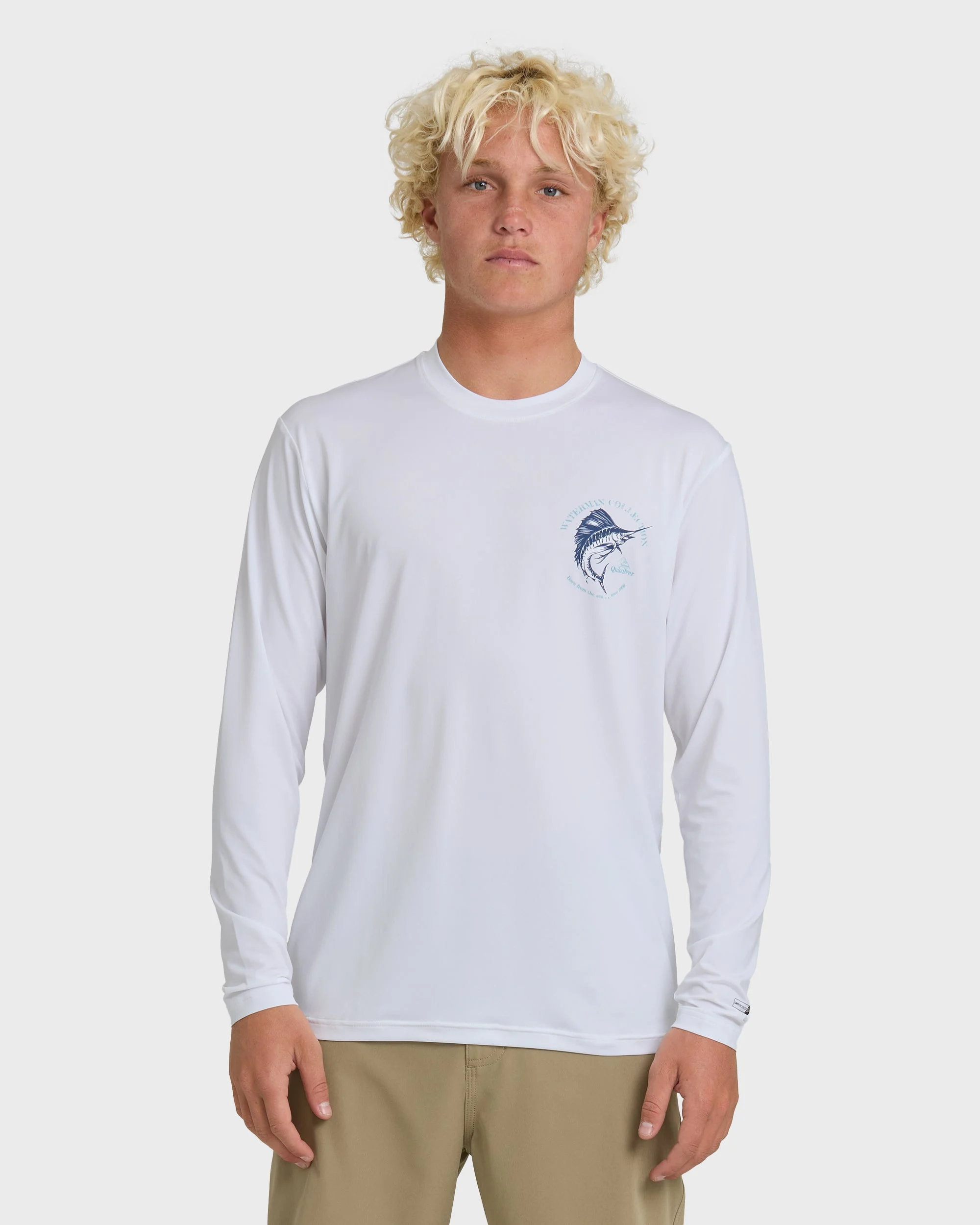 Waterman Cool Breeze UPF 50 Long Sleeve Surf Shirt - White | Quiksilver