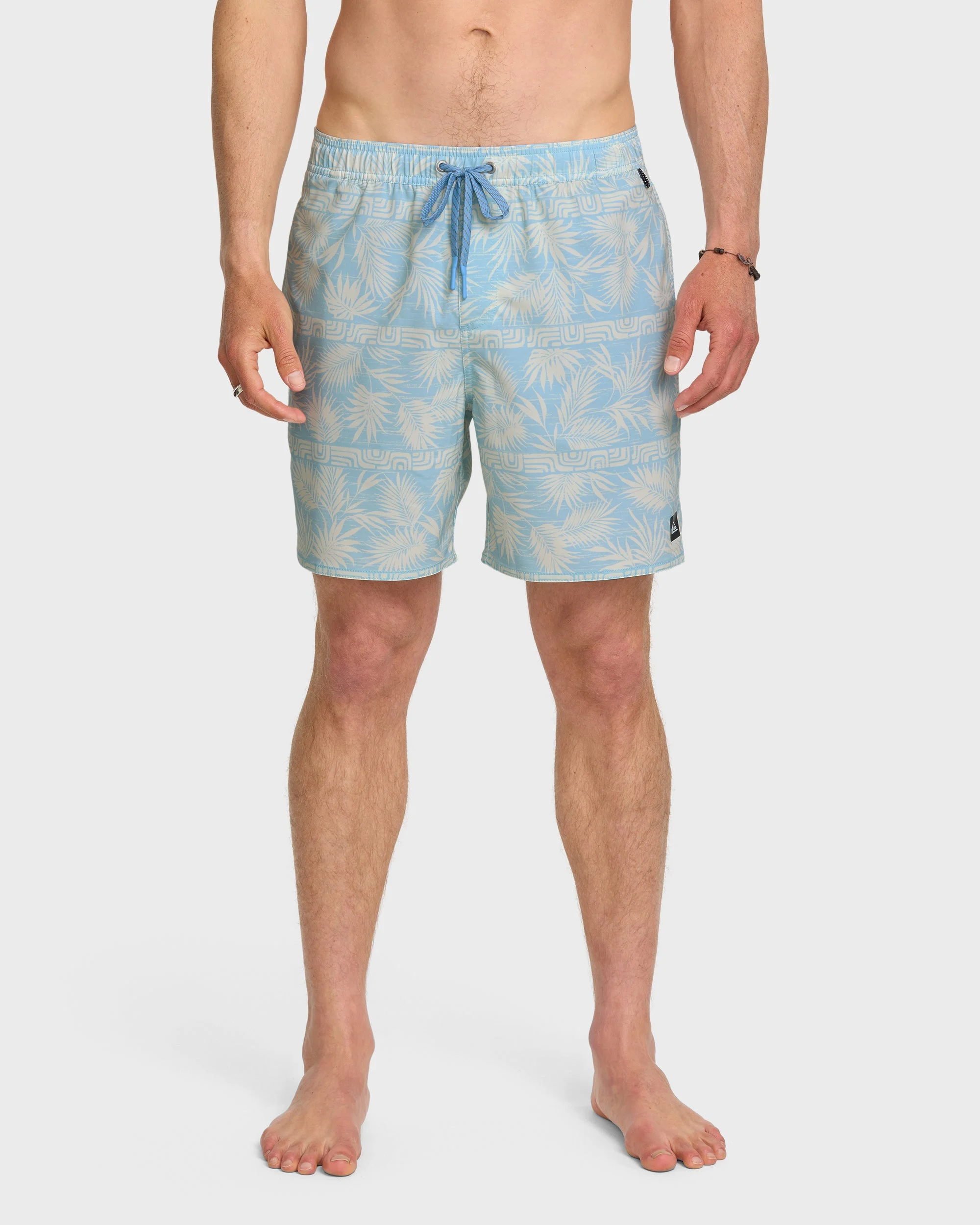 Waterman Fern Garden 17" Swim Trunks - Beach Blue | Quiksilver