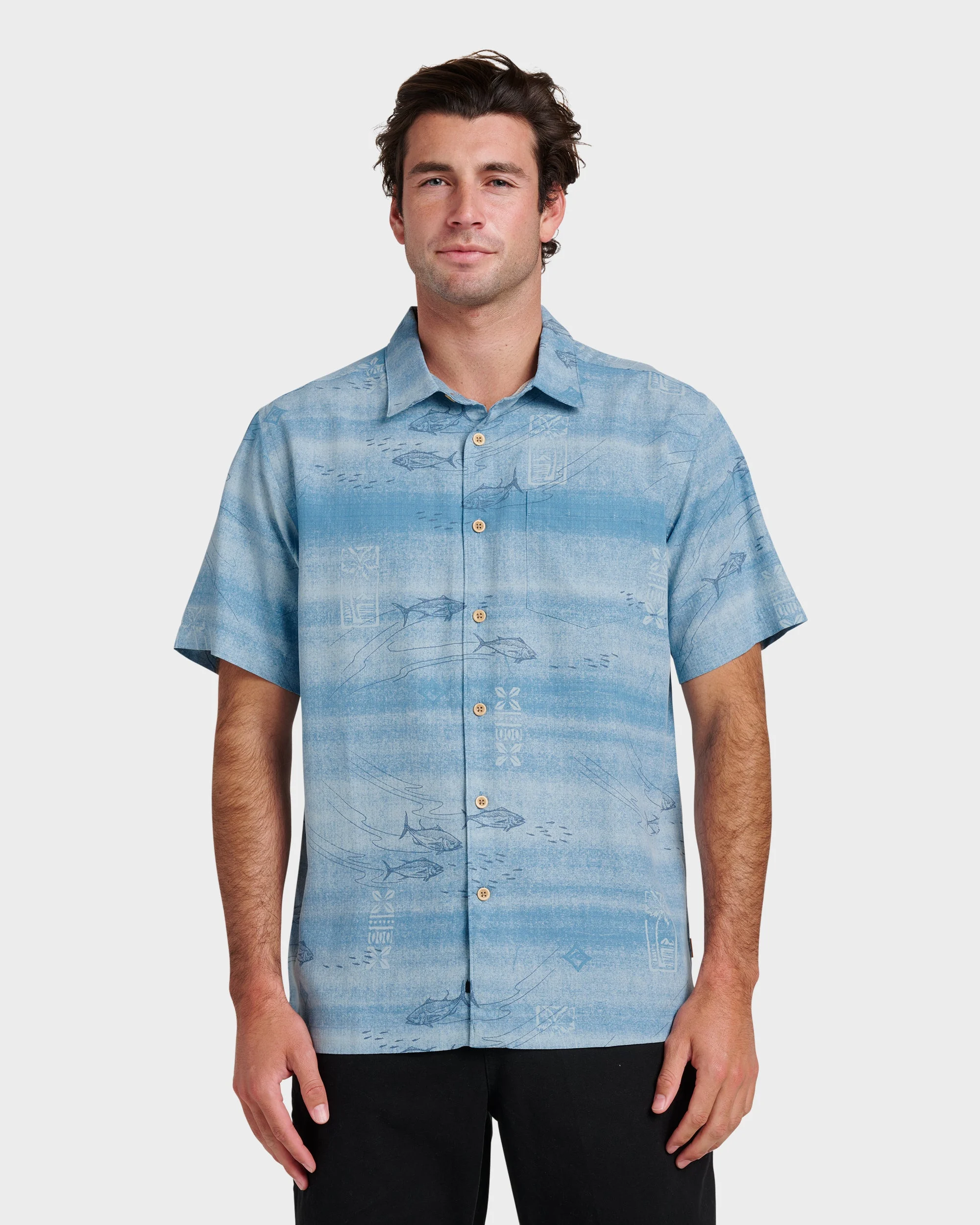 Waterman Go Fish Shirt - Sterling Blue | Quiksilver