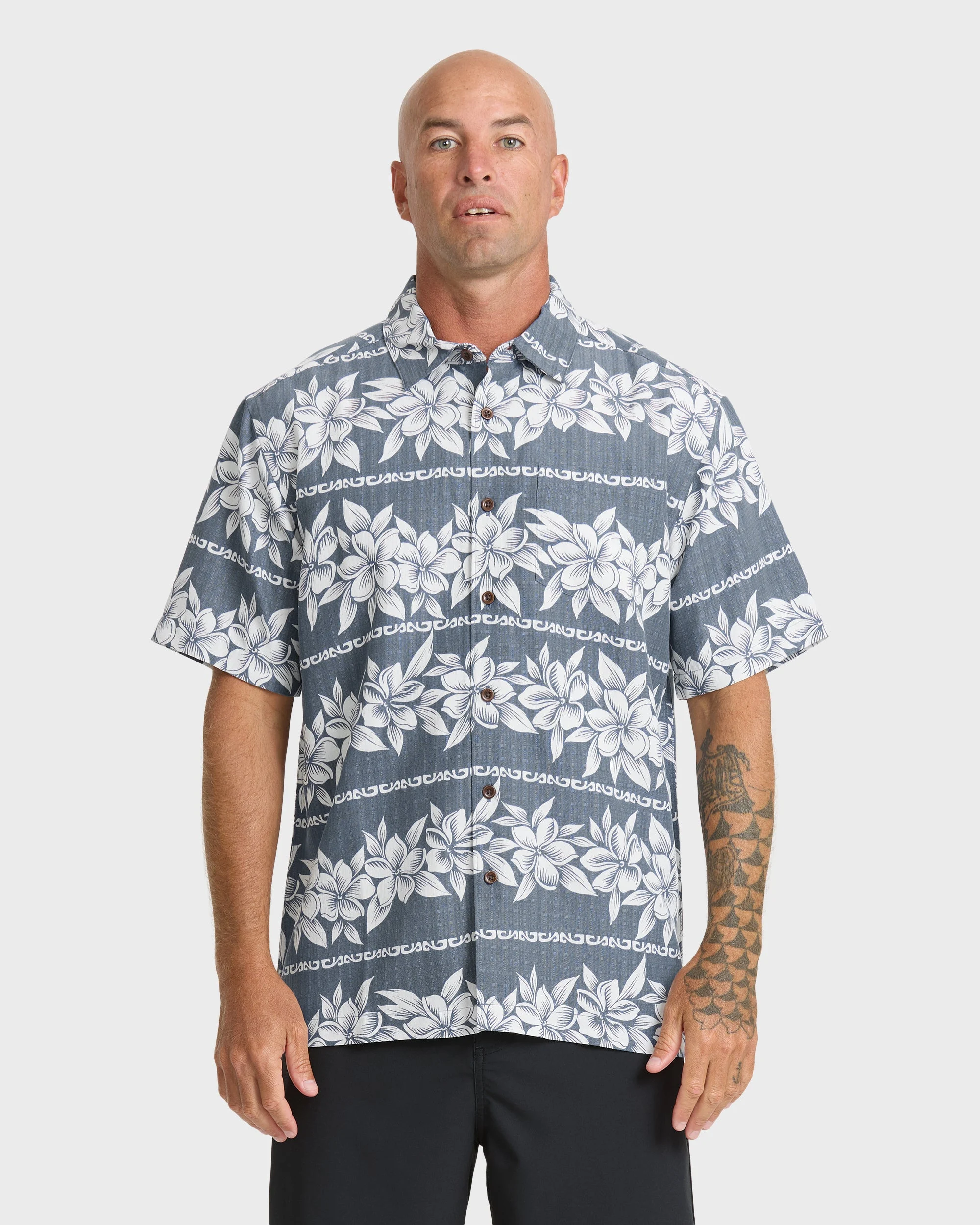 Waterman Horizons Short Sleeve Woven Shirt - Dark Denim | Quiksilver