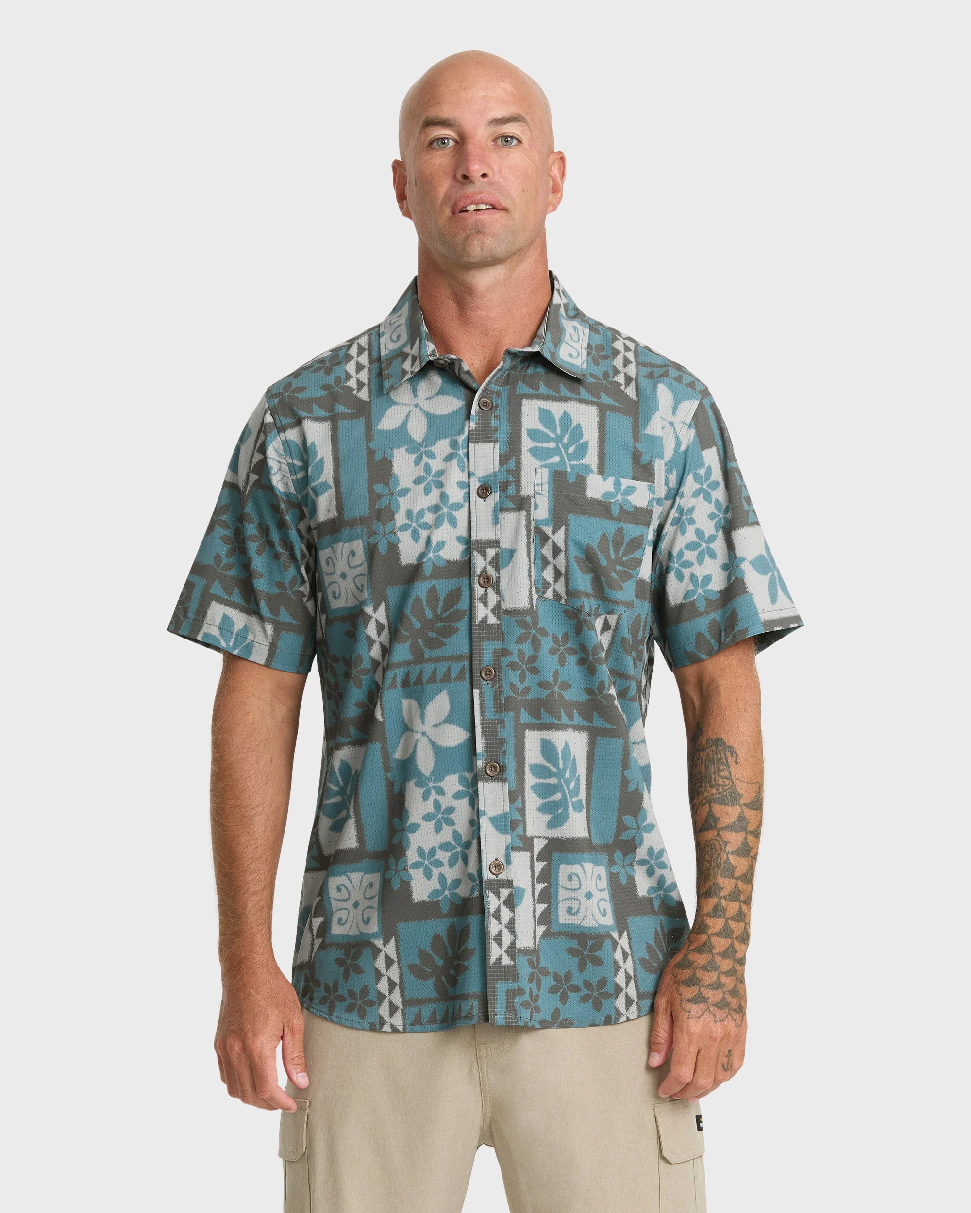 Waterman Sandy Cove Short Sleeve Woven Shirt - Tapestry | Quiksilver