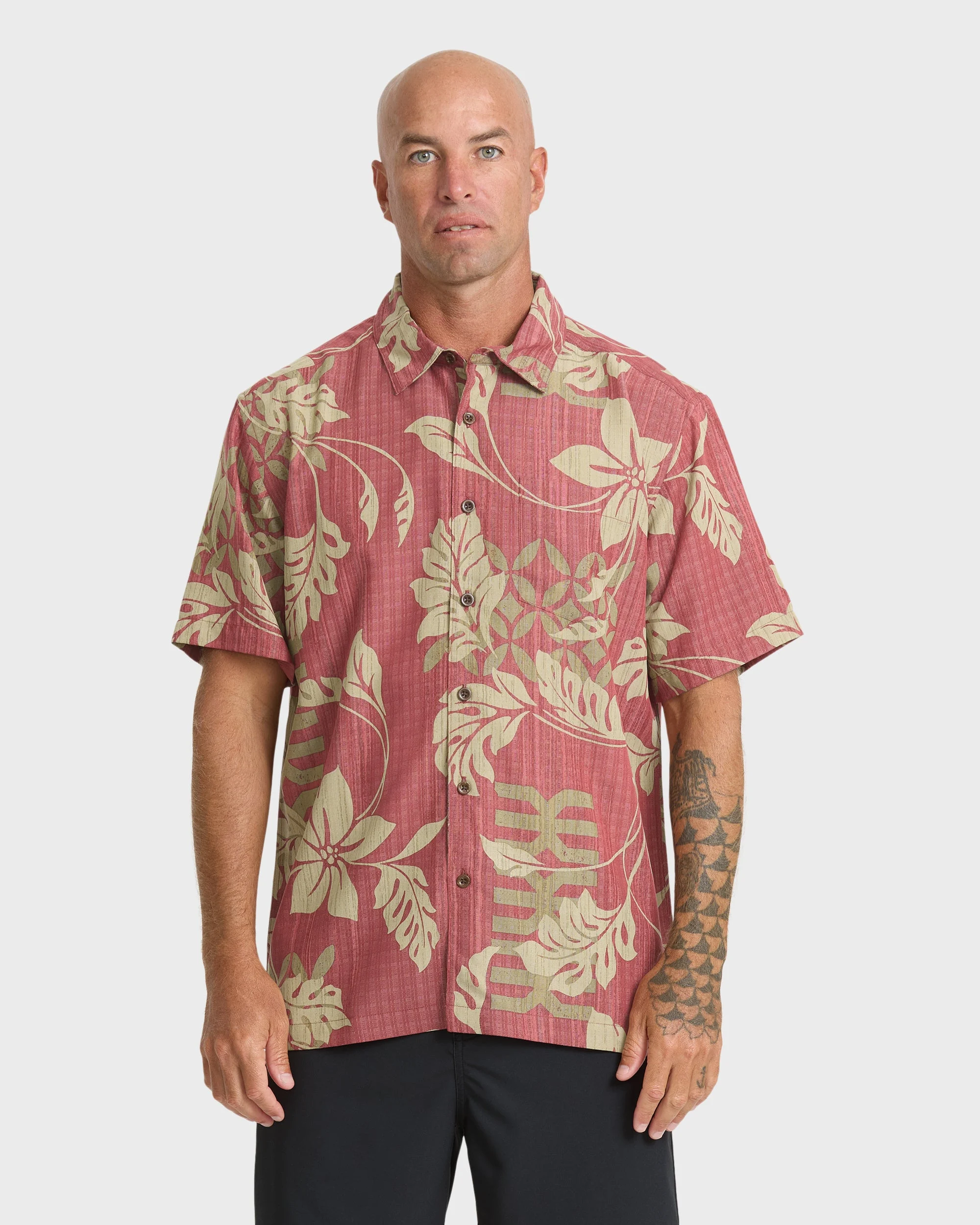 Waterman Tropic Bloom Short Sleeve Woven Shirt - Marsala | Quiksilver