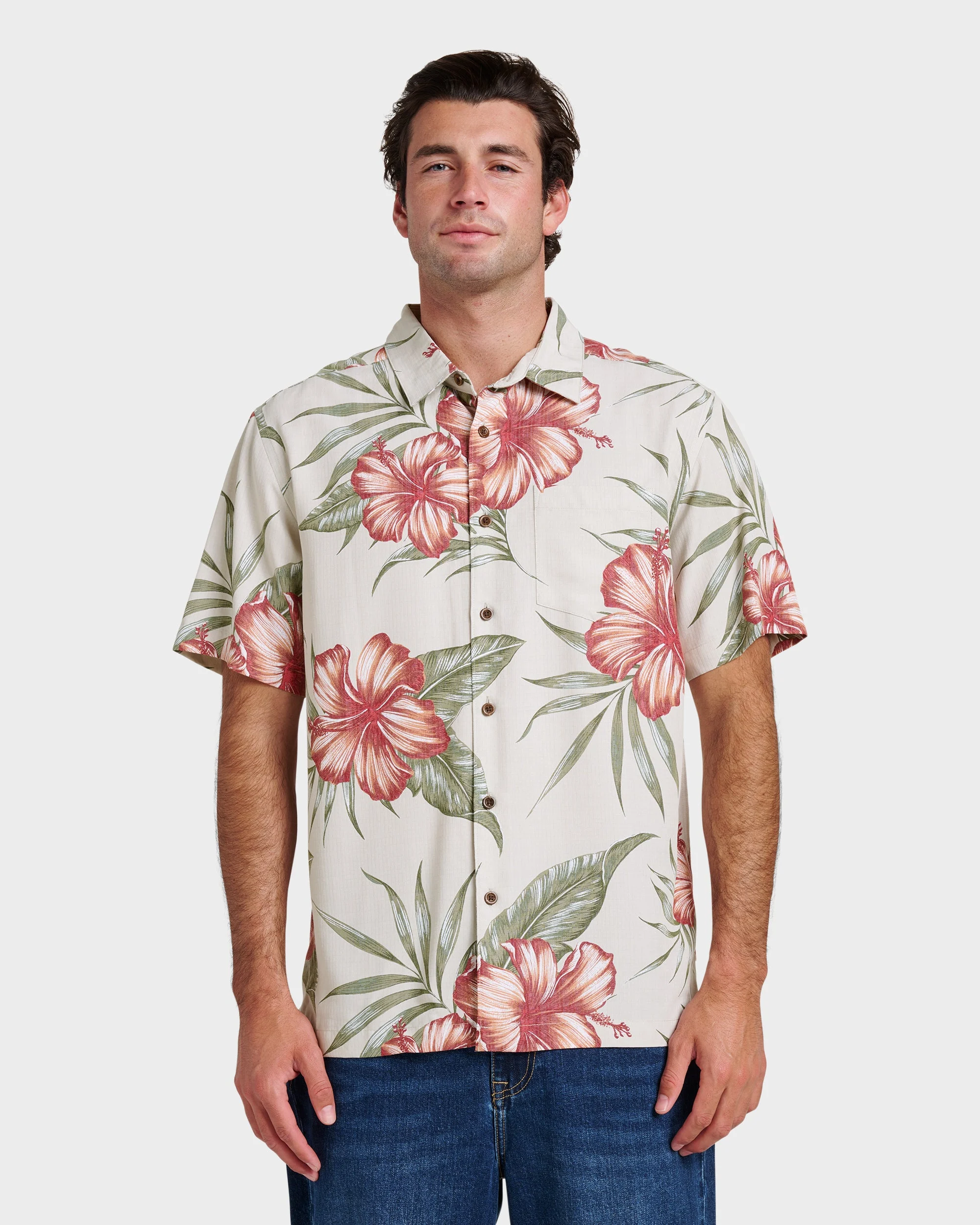 Waterman Tropical Dream Shirt - Moonbeam | Quiksilver