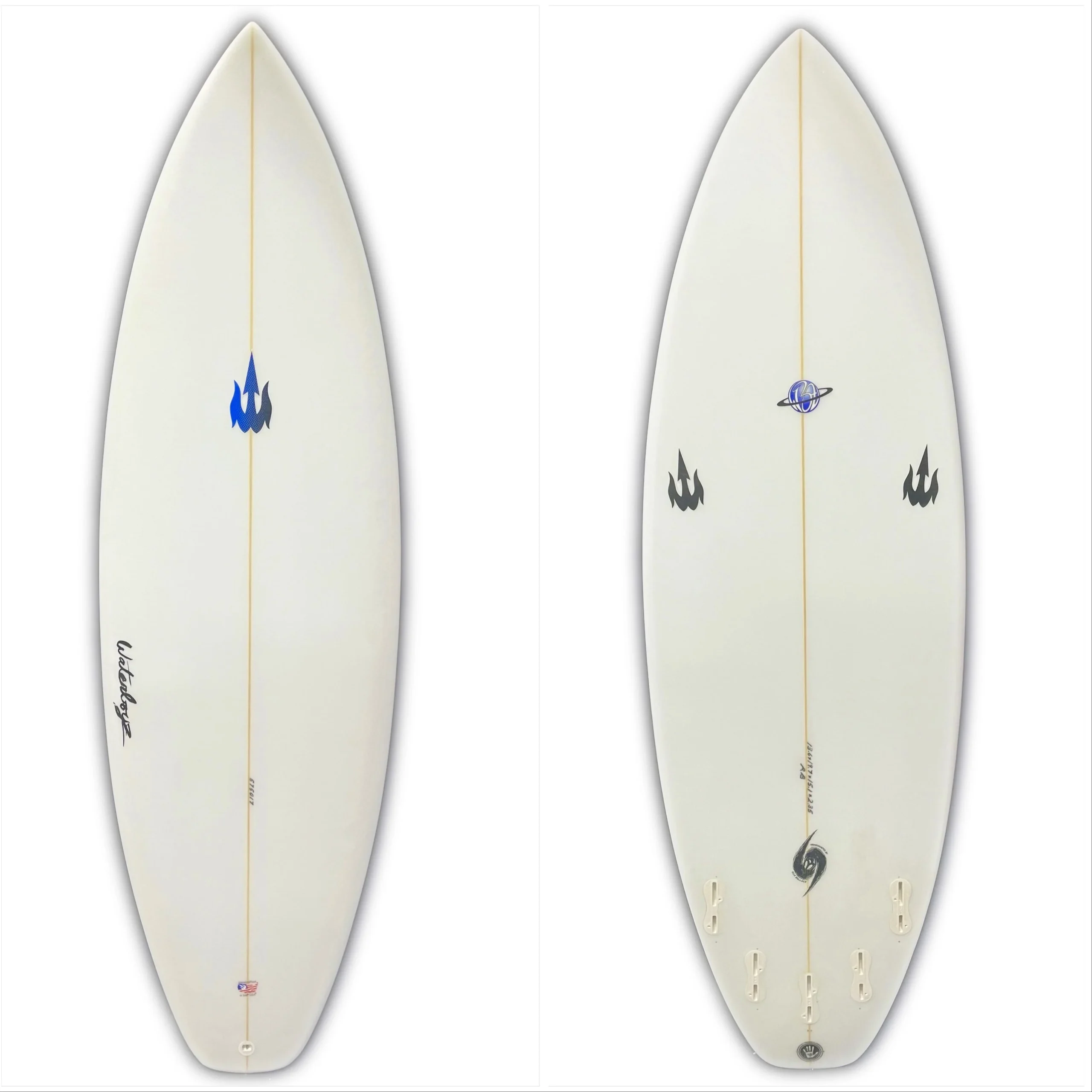 WBZ 5'7" Switchblade Surfboard - clear - 5 Fin FCSII