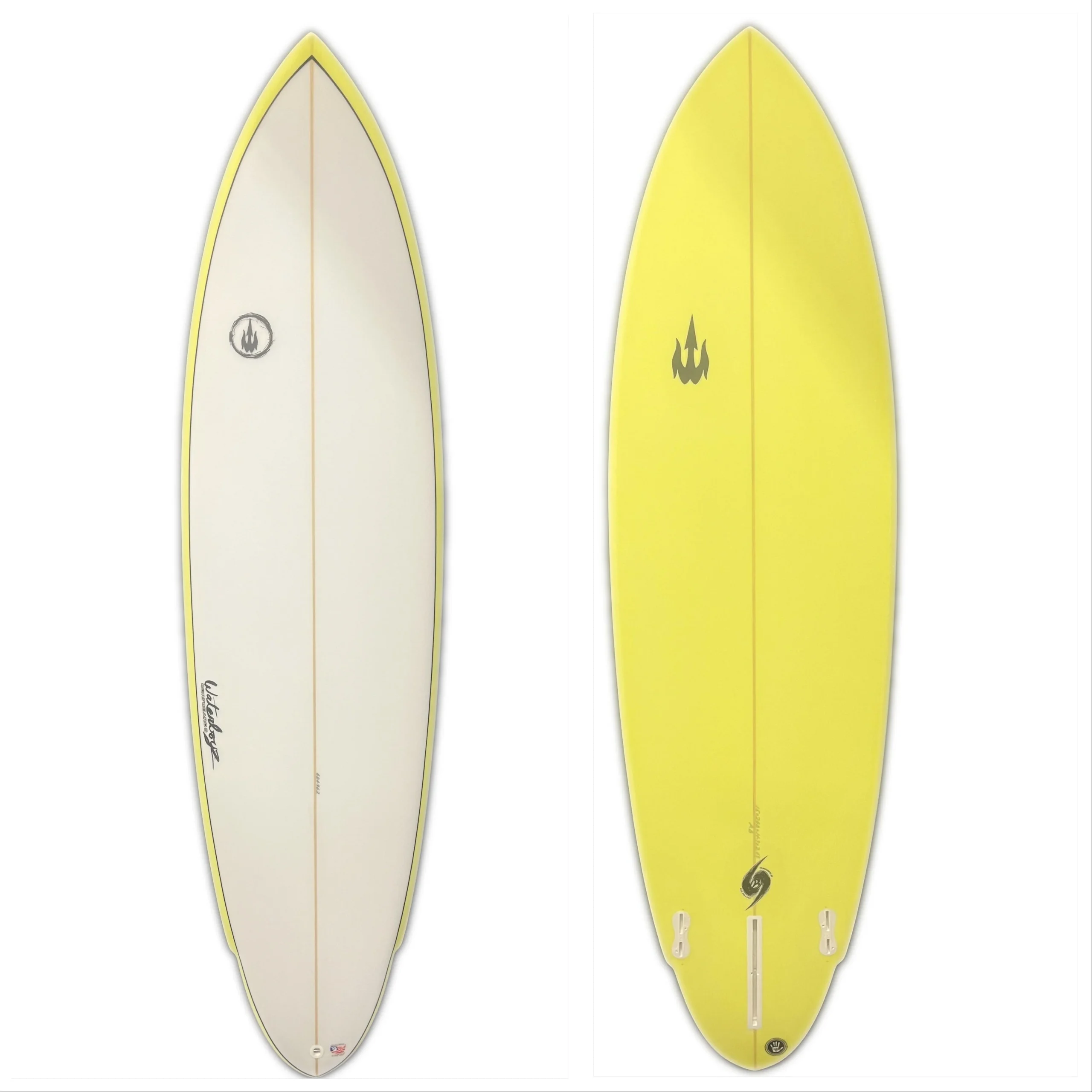 WBZ 6'8" Funboard (Yellow/White)