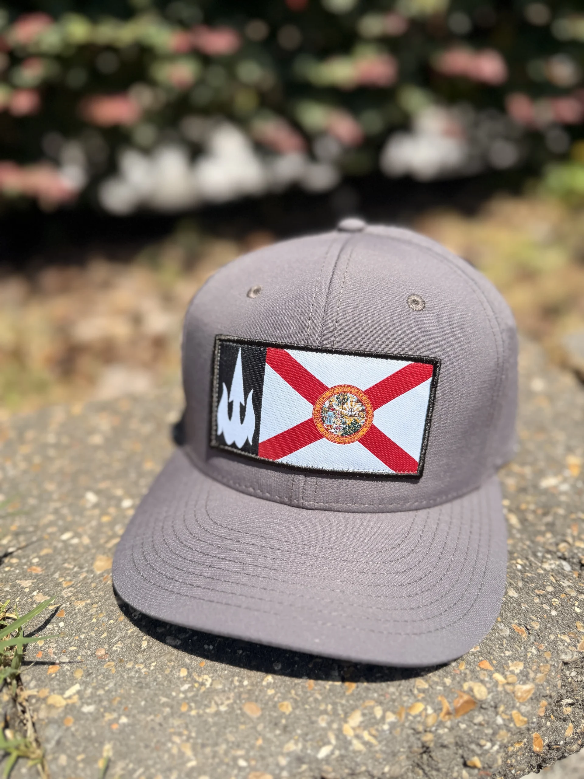 WBZ FL Flag Patch Charcoal Adjustable Hat