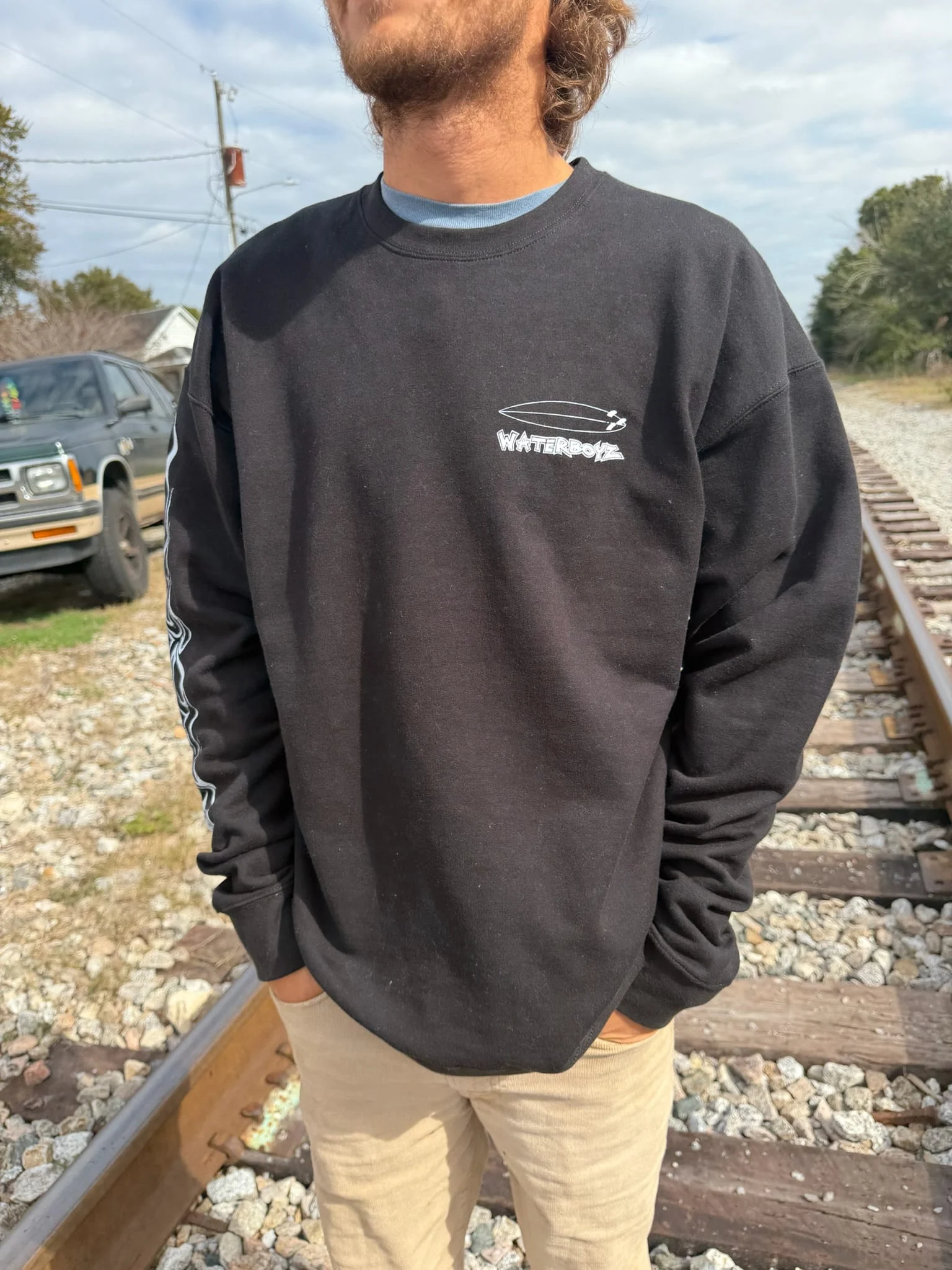 WBZ Retro WBZ Surfboards Sweatshirt Black