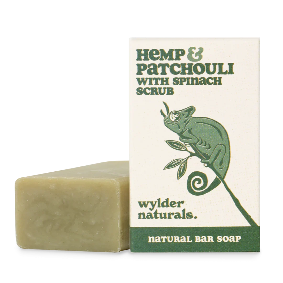 Wylder Naturals Natural Soap - Hemp & Patchouli with Spinach Scrub