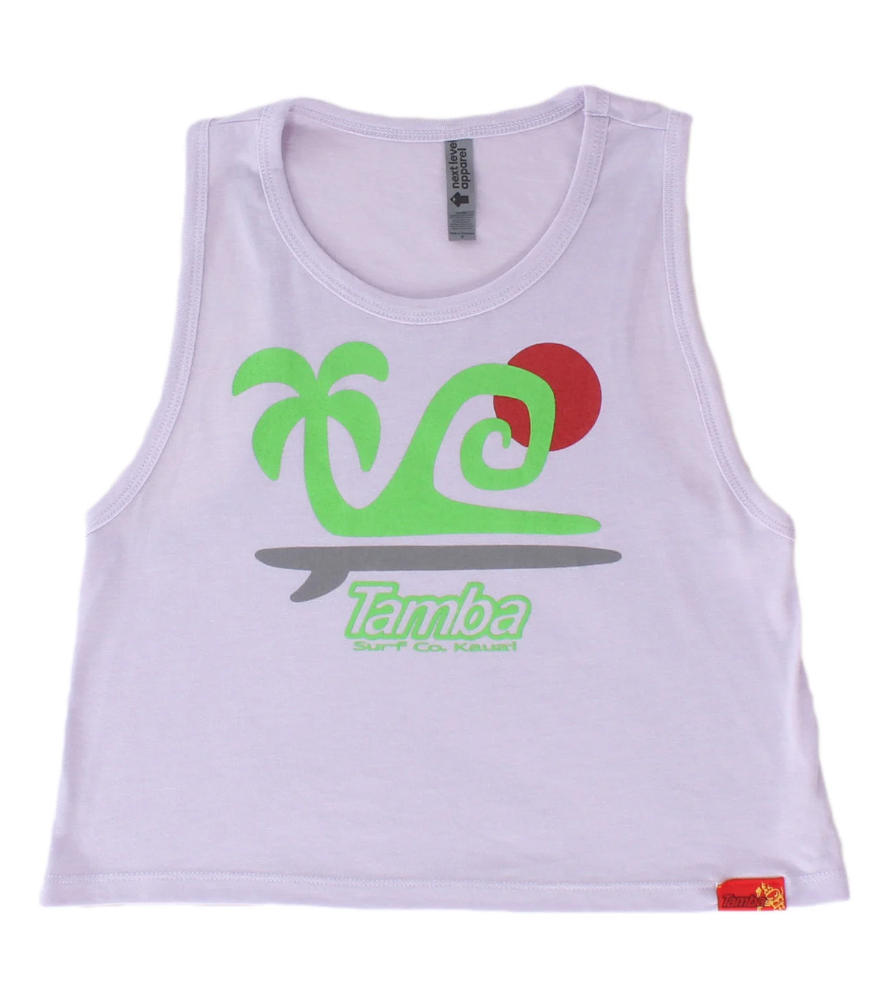Zen Tropic Women's Festival Cropped Tank Top Shirt - Lavender
